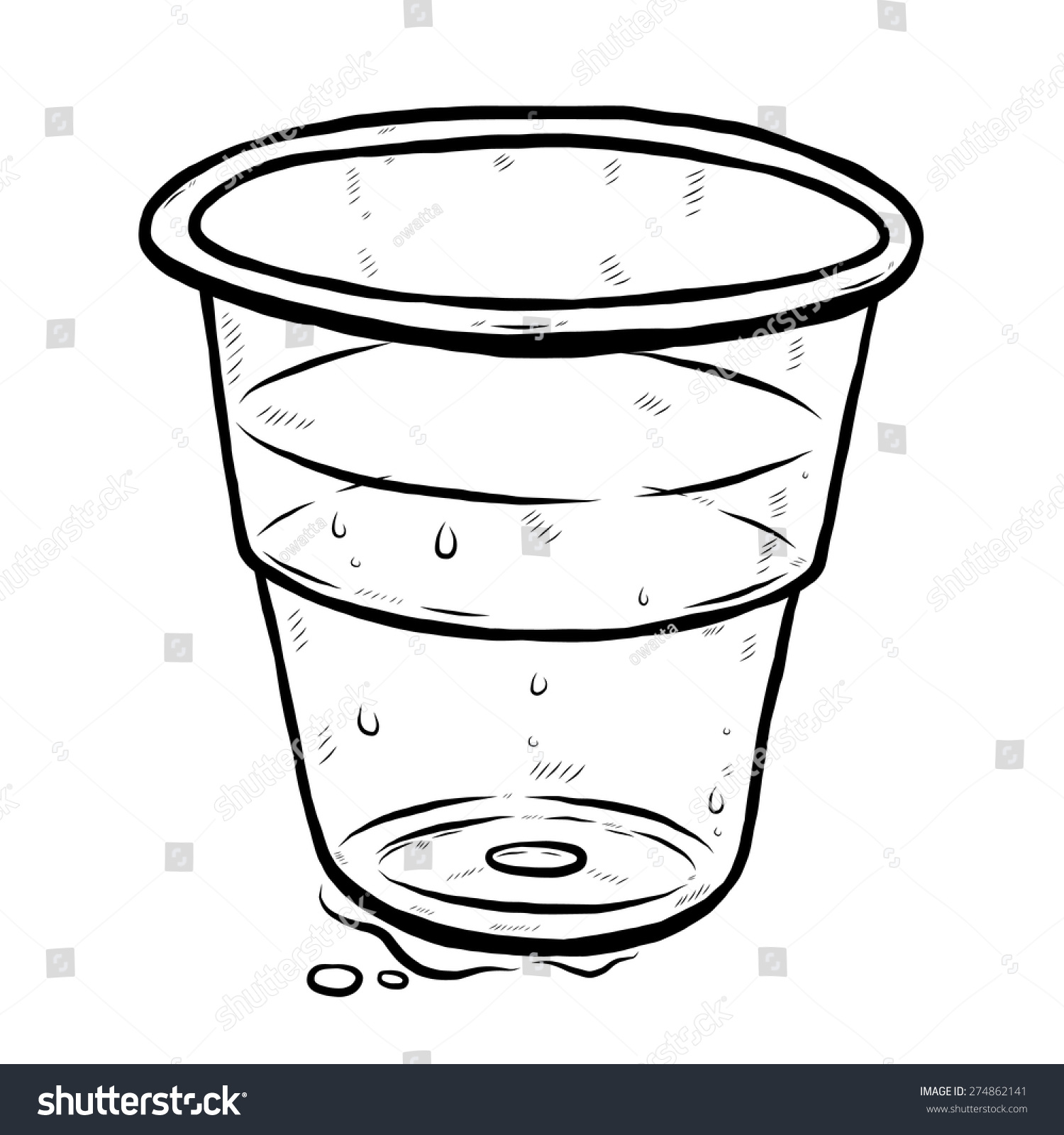 Plastic Glass And Water Cartoon Vector And Royalty Free Stock Vector Avopix Com