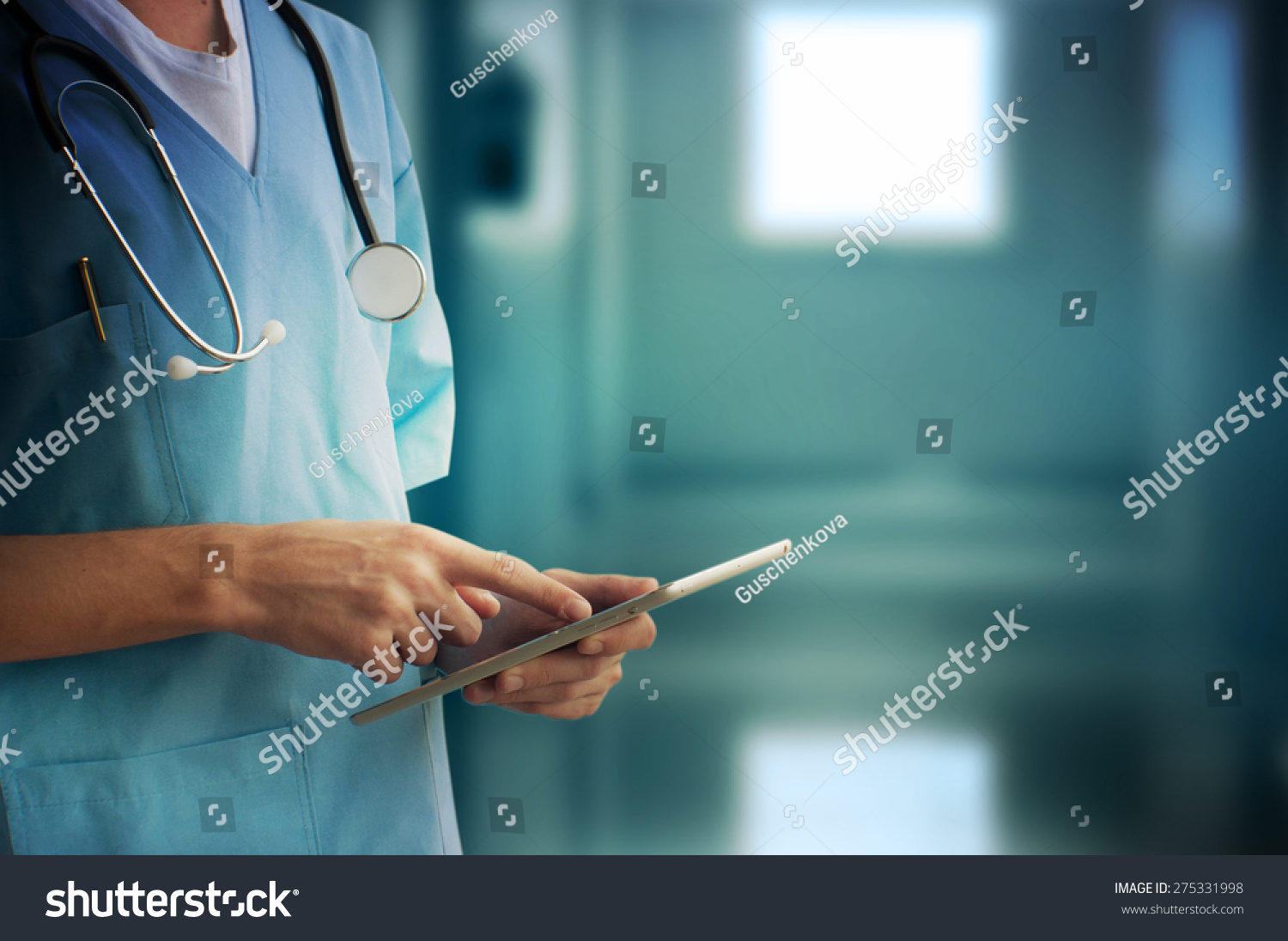 Healthcare And Medicine. Doctor using a digital tablet #275331998