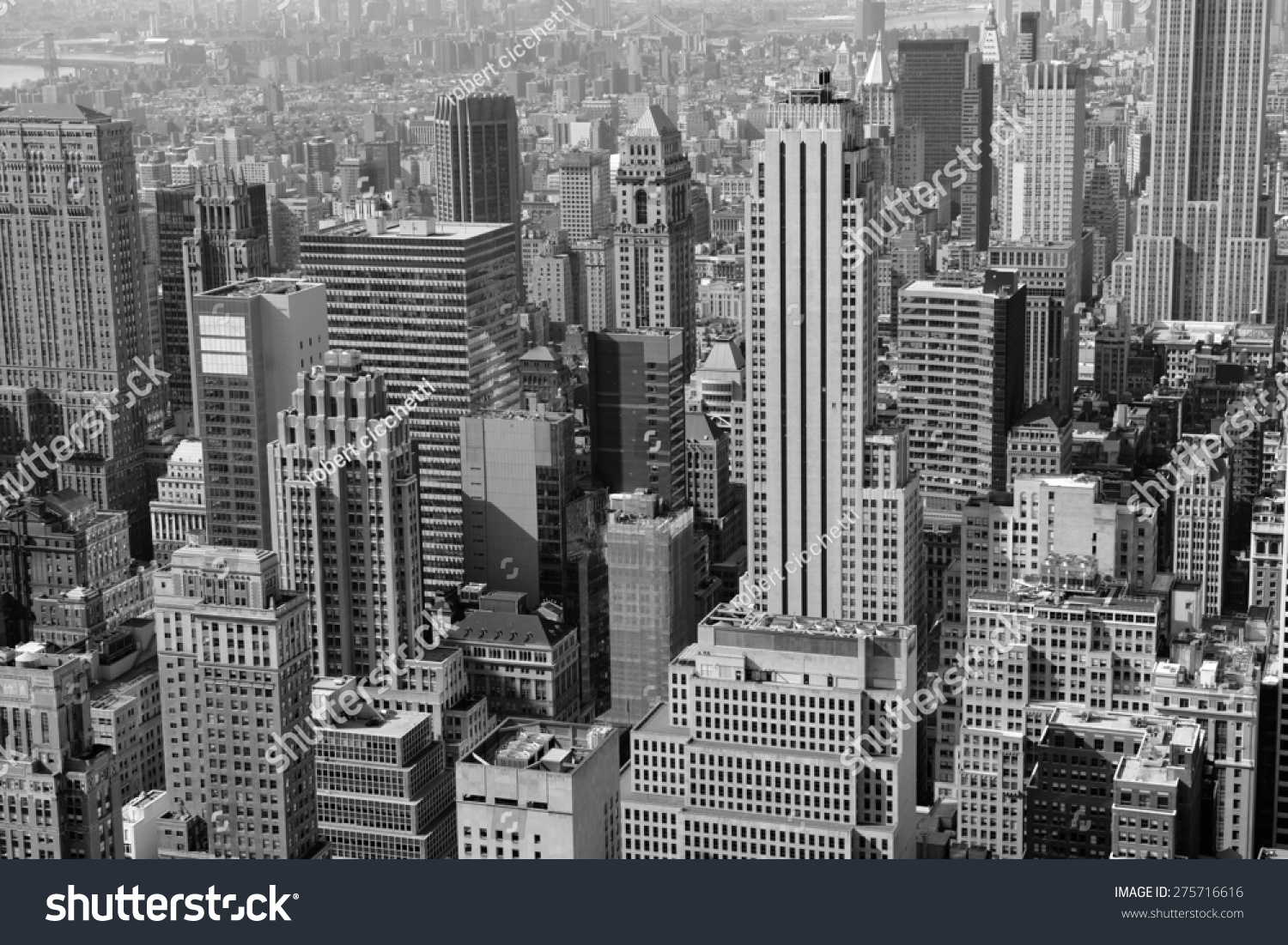 Cityscape of skyscrapers and buildings with Manhattan skyline in New York City #275716616