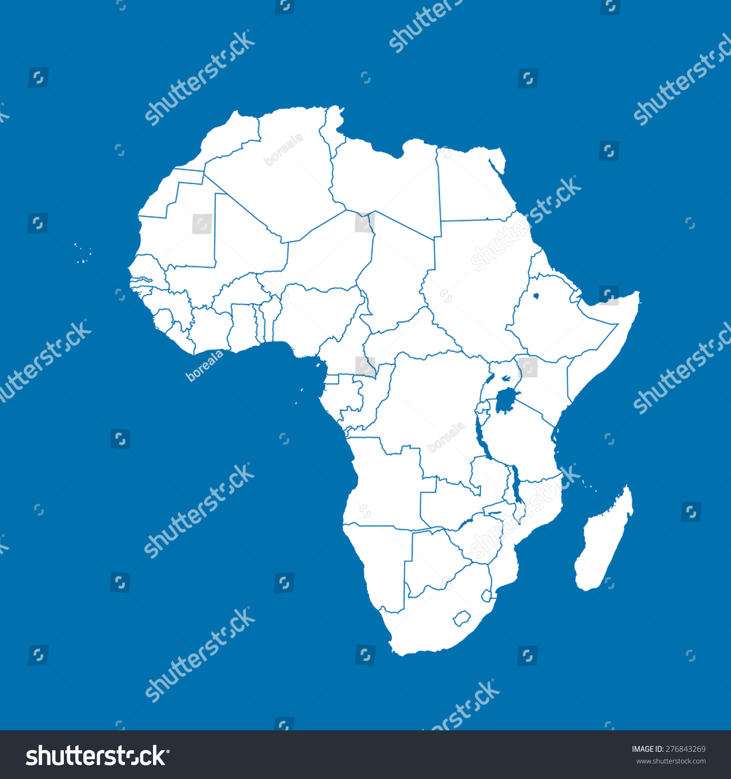 Map Of Africa Royalty Free Stock Vector 276843269 8101