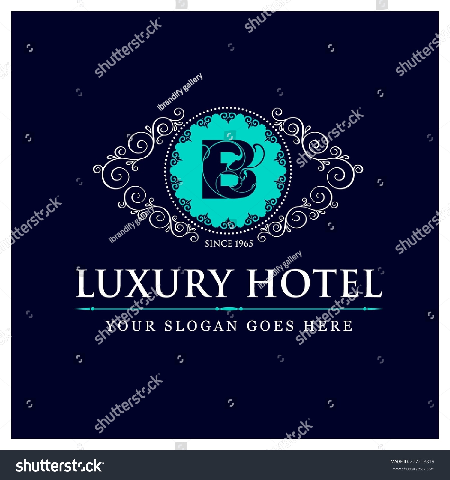 Luxury Hotel Logo template flourishes - Royalty Free Stock Vector ...