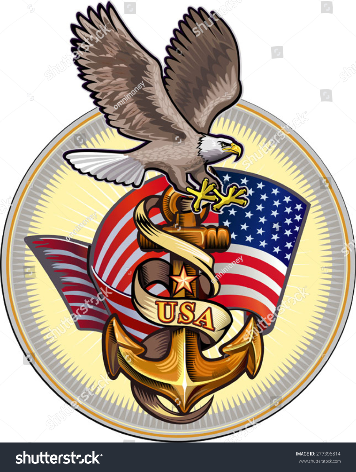 US Navy Eagle - Royalty Free Stock Vector 277396814 - Avopix.com