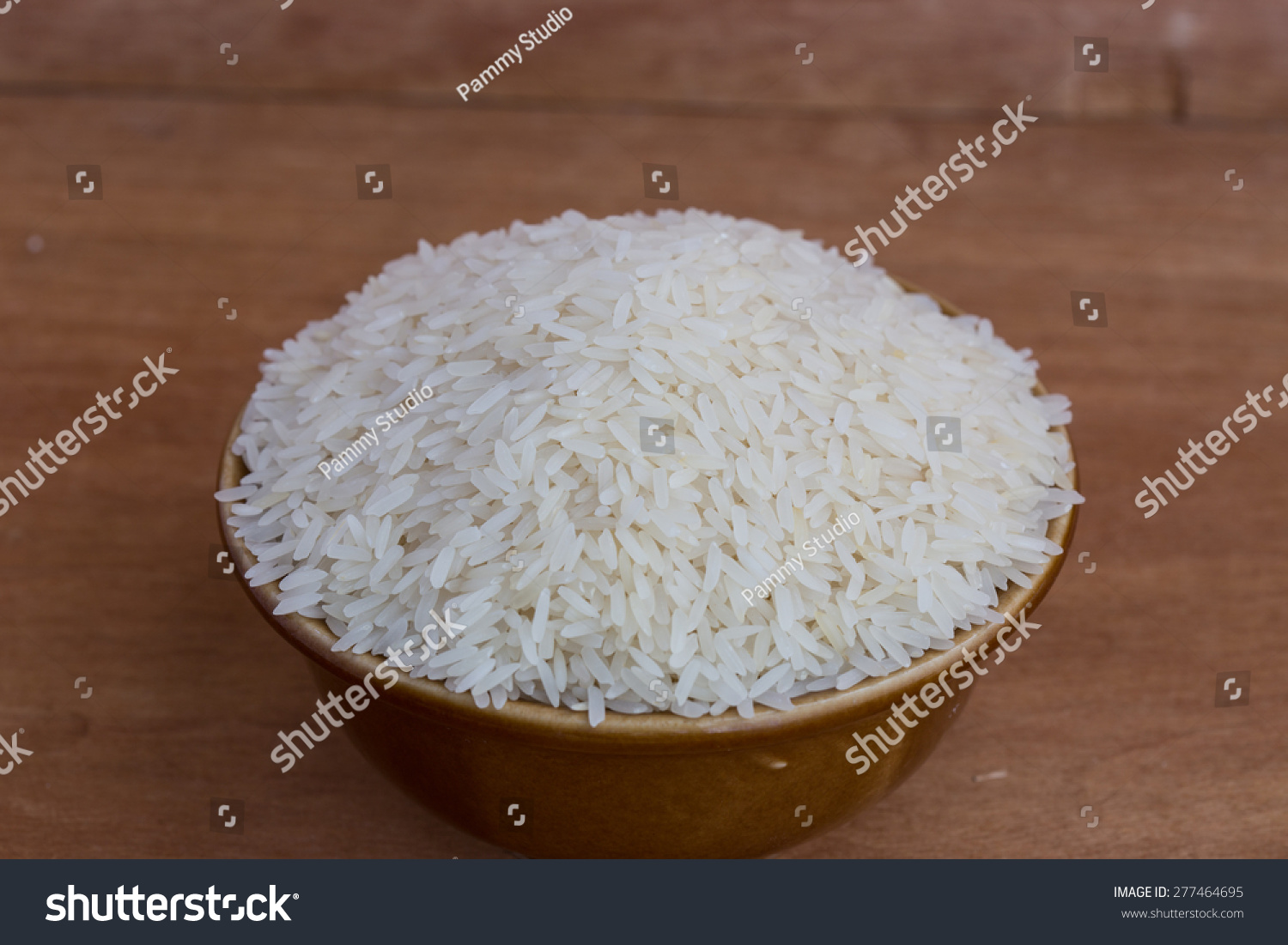 White long rice background, uncooked raw cereals, macro closeup #277464695