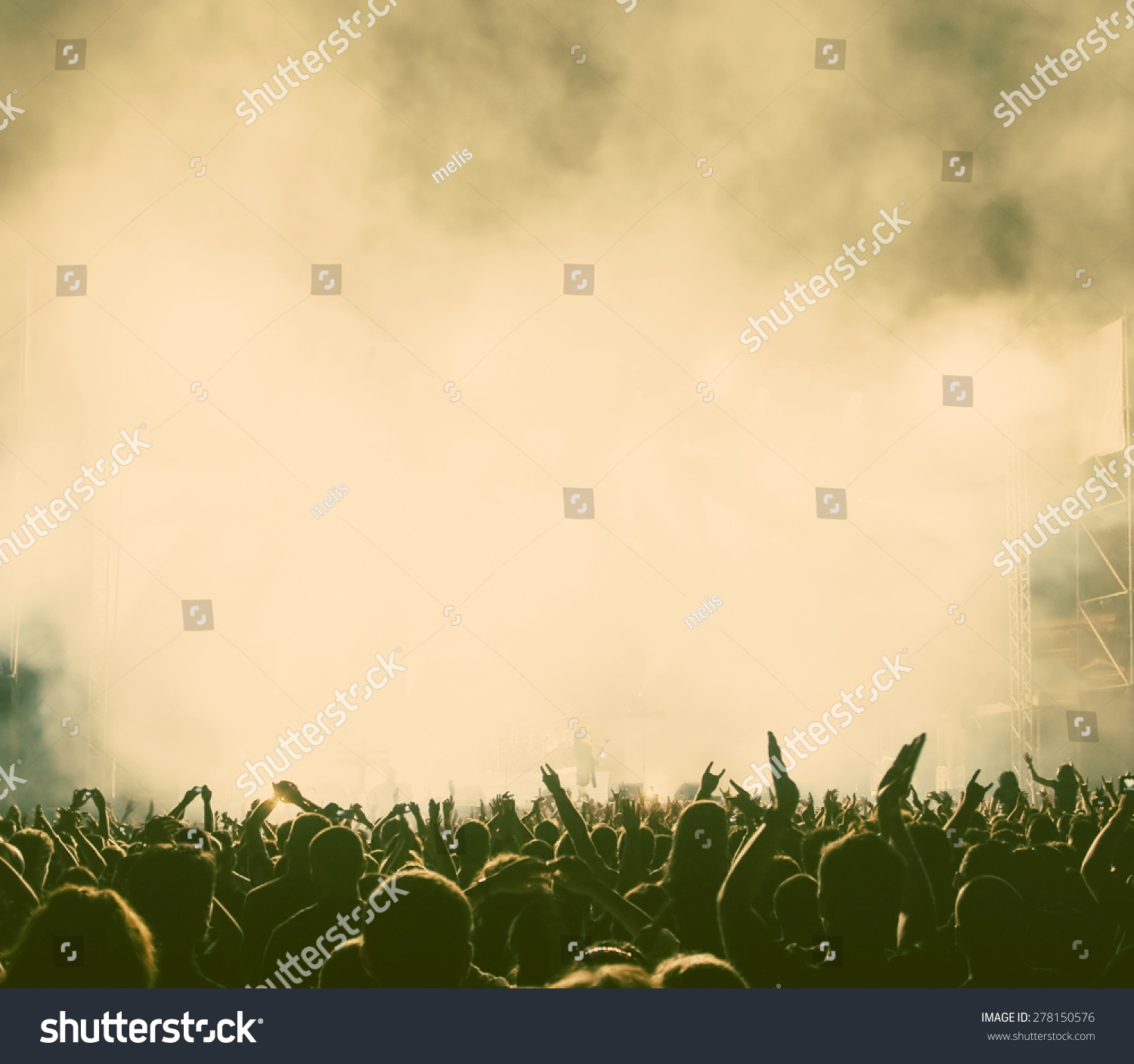 Crowd at concert - retro style photograph #278150576