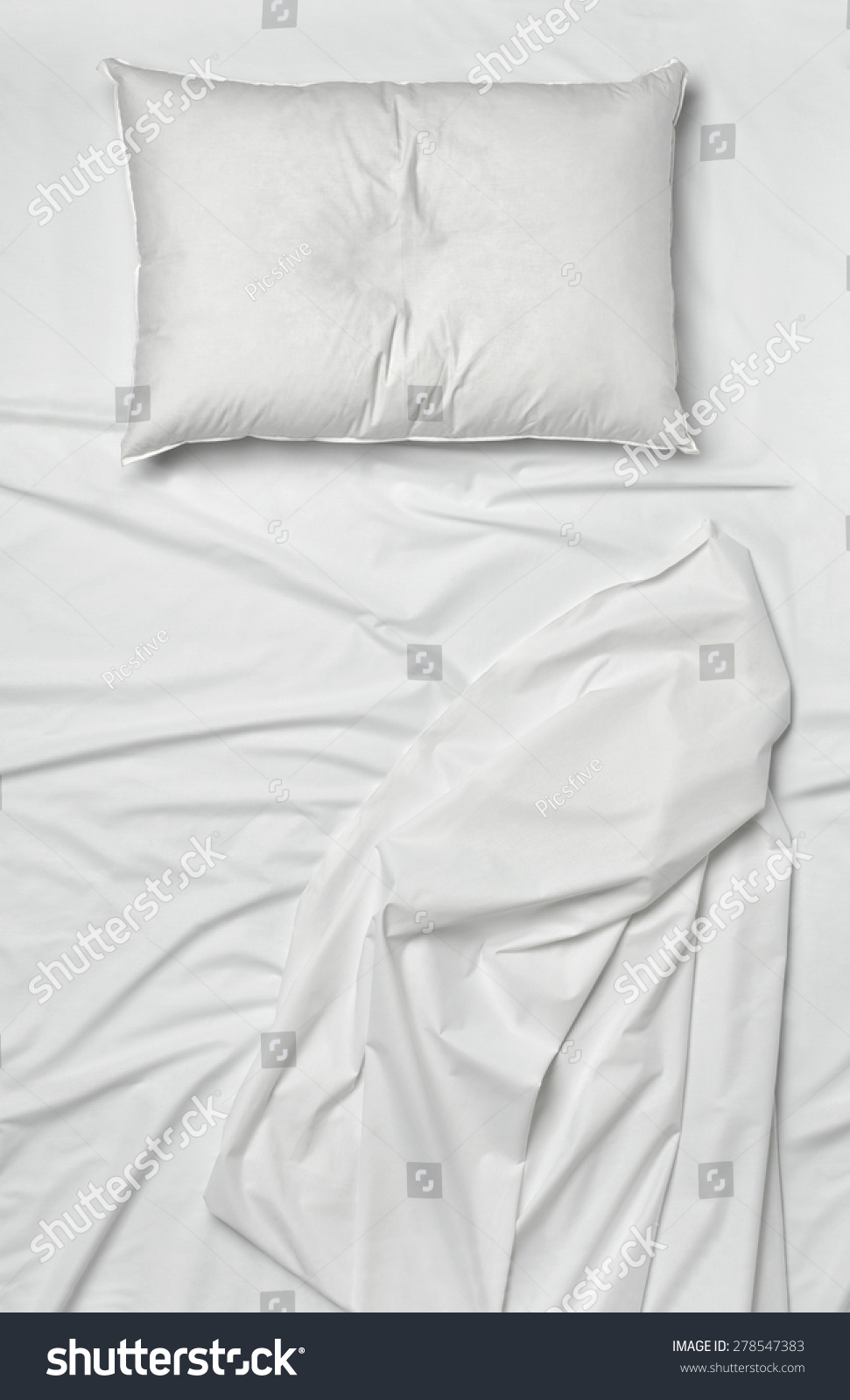 studio shot of bedding sheets and pillows #278547383
