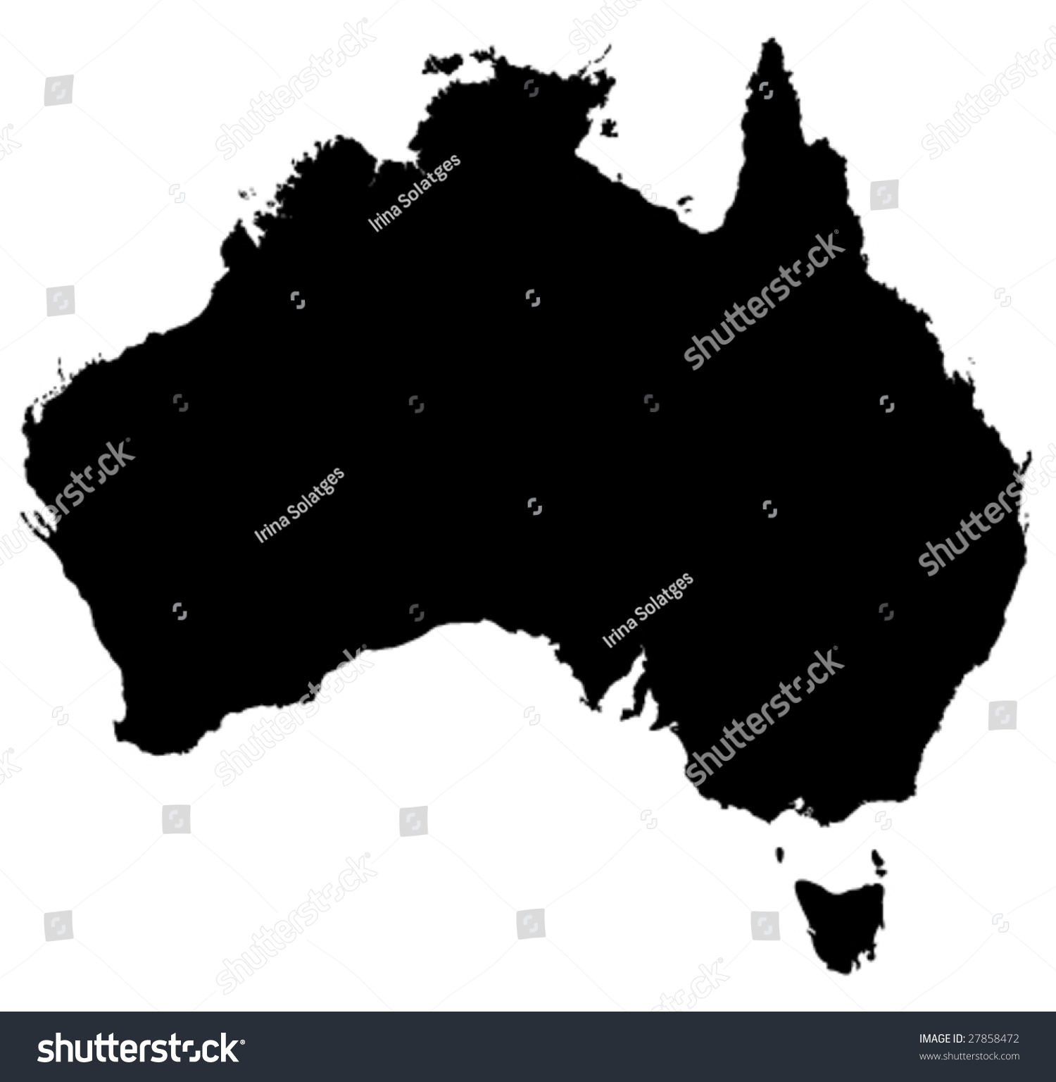 Australia Vector Detailed Map - Royalty Free Stock Vector 27858472 ...