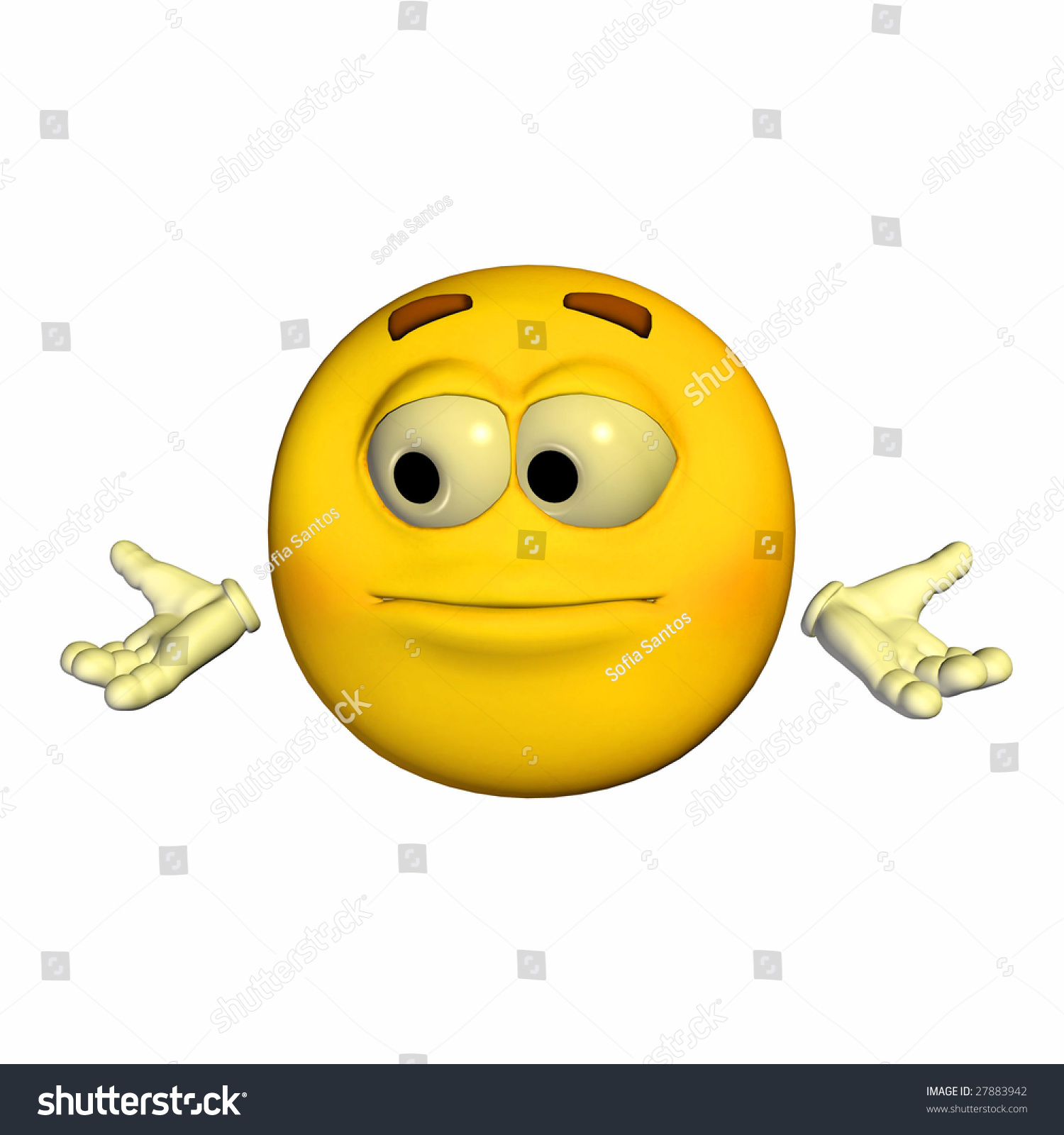 Yellow Emoticon Guy - Lost expression - Royalty Free Stock Photo ...