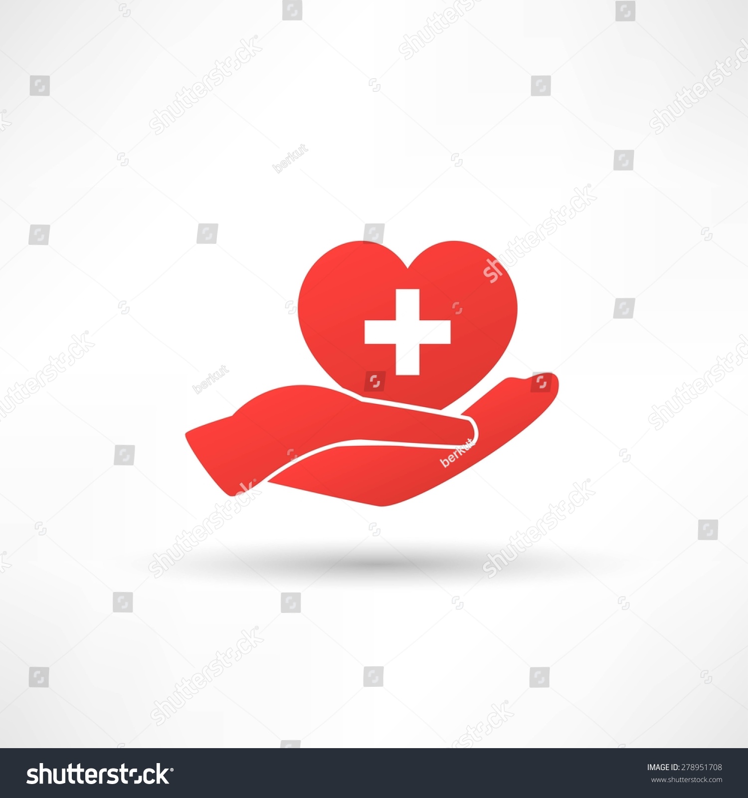 Hands And Heart. Icon Of Kindness And Charity - Royalty Free Stock 