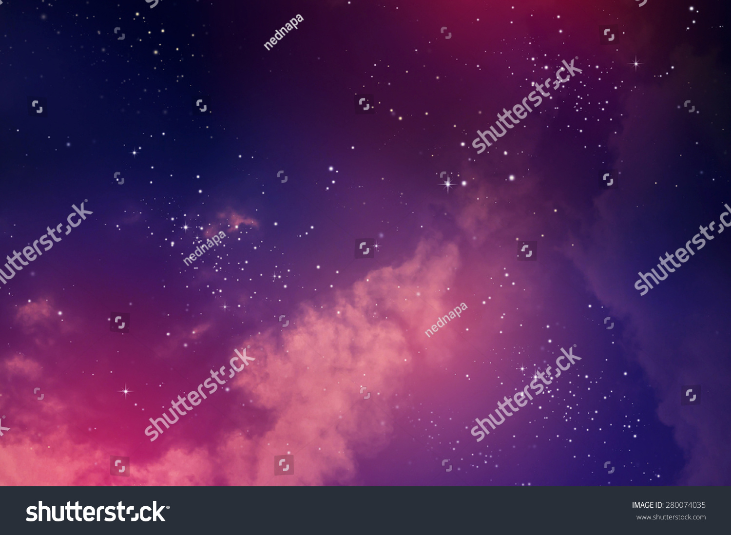 Stars in the night sky,nebula and galaxy #280074035