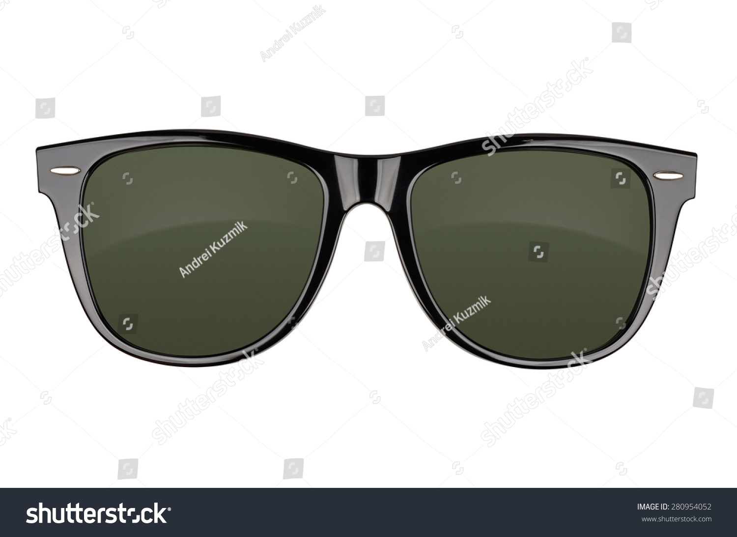 Black sunglasses isolated on white background. With clipping path #280954052