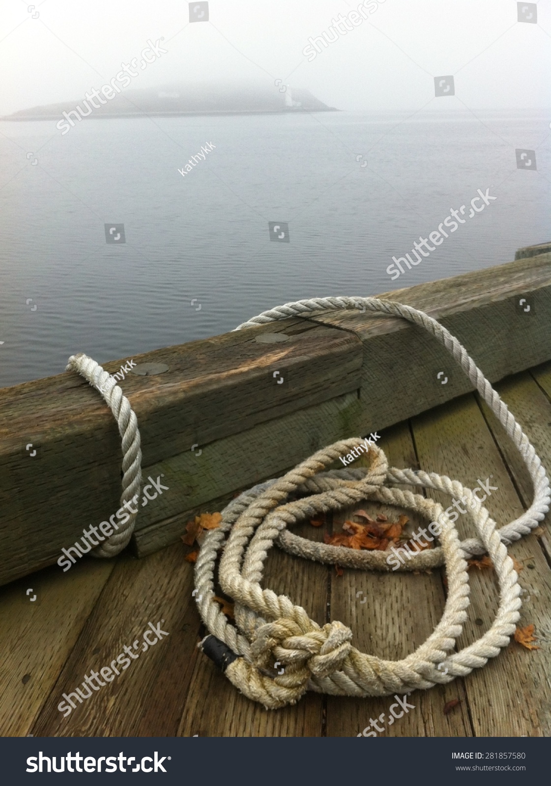 Rope at the pier #281857580