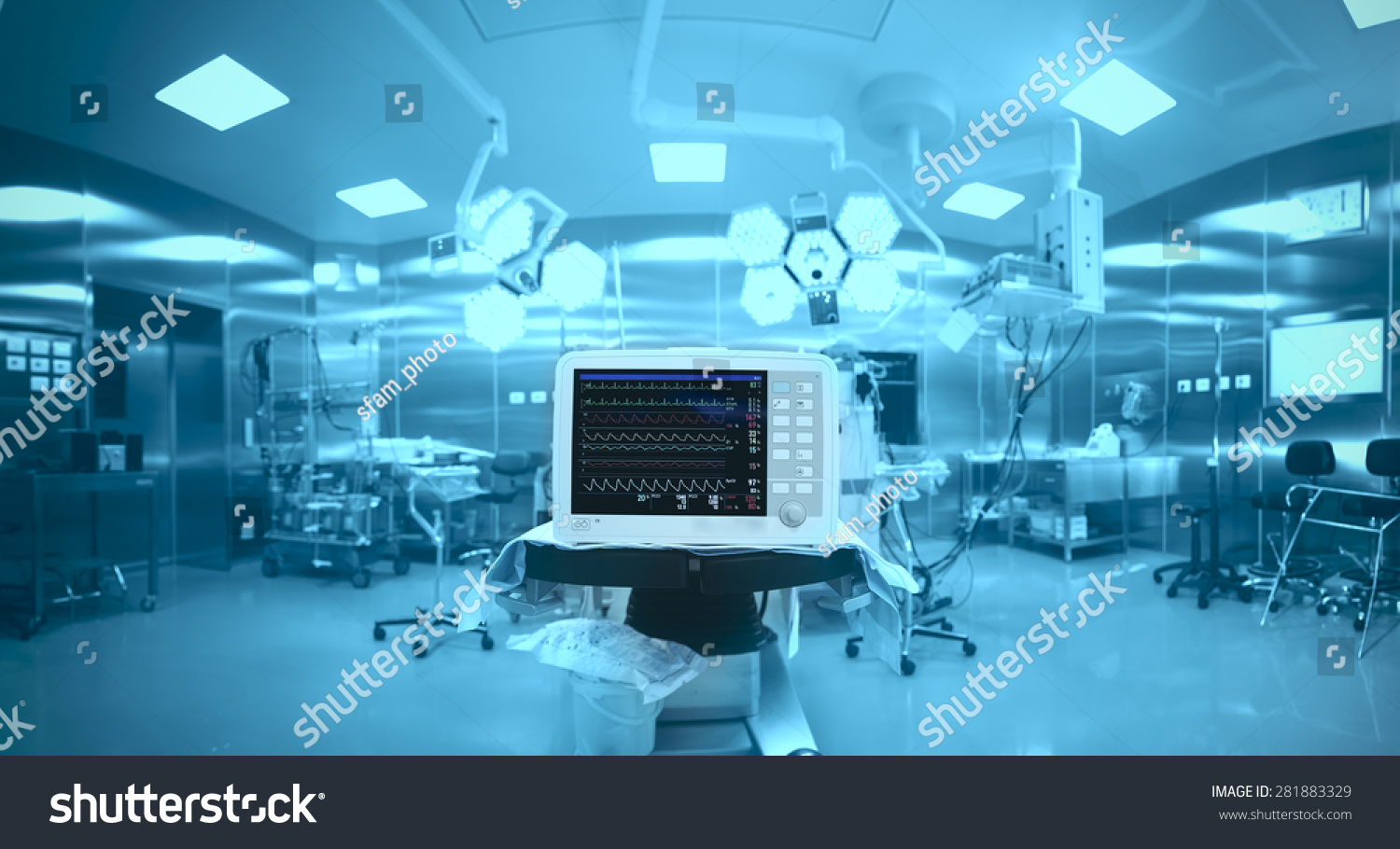 Innovative technology in a modern hospital operating room #281883329
