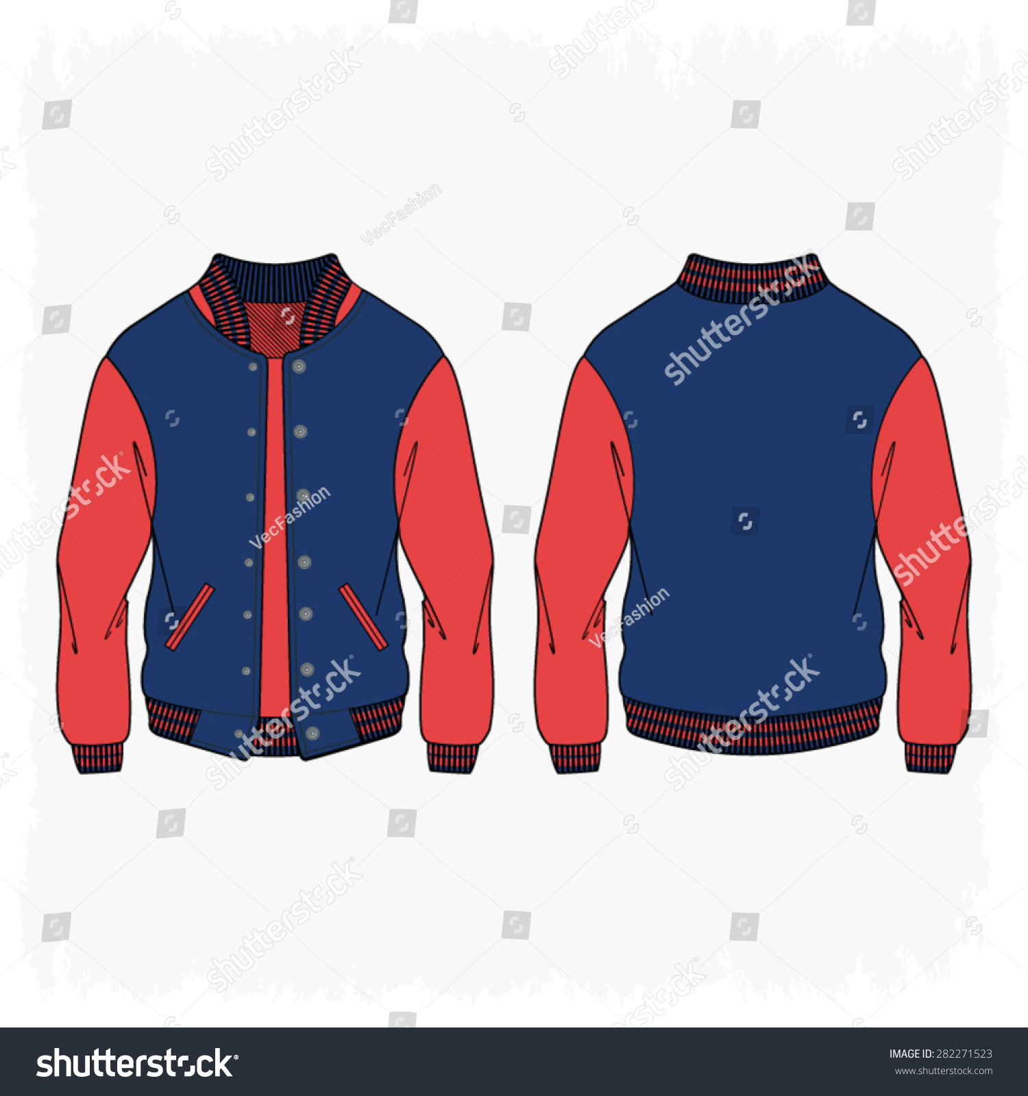 Sport Varsity Jacket Vector Template - Royalty Free Stock Vector ...