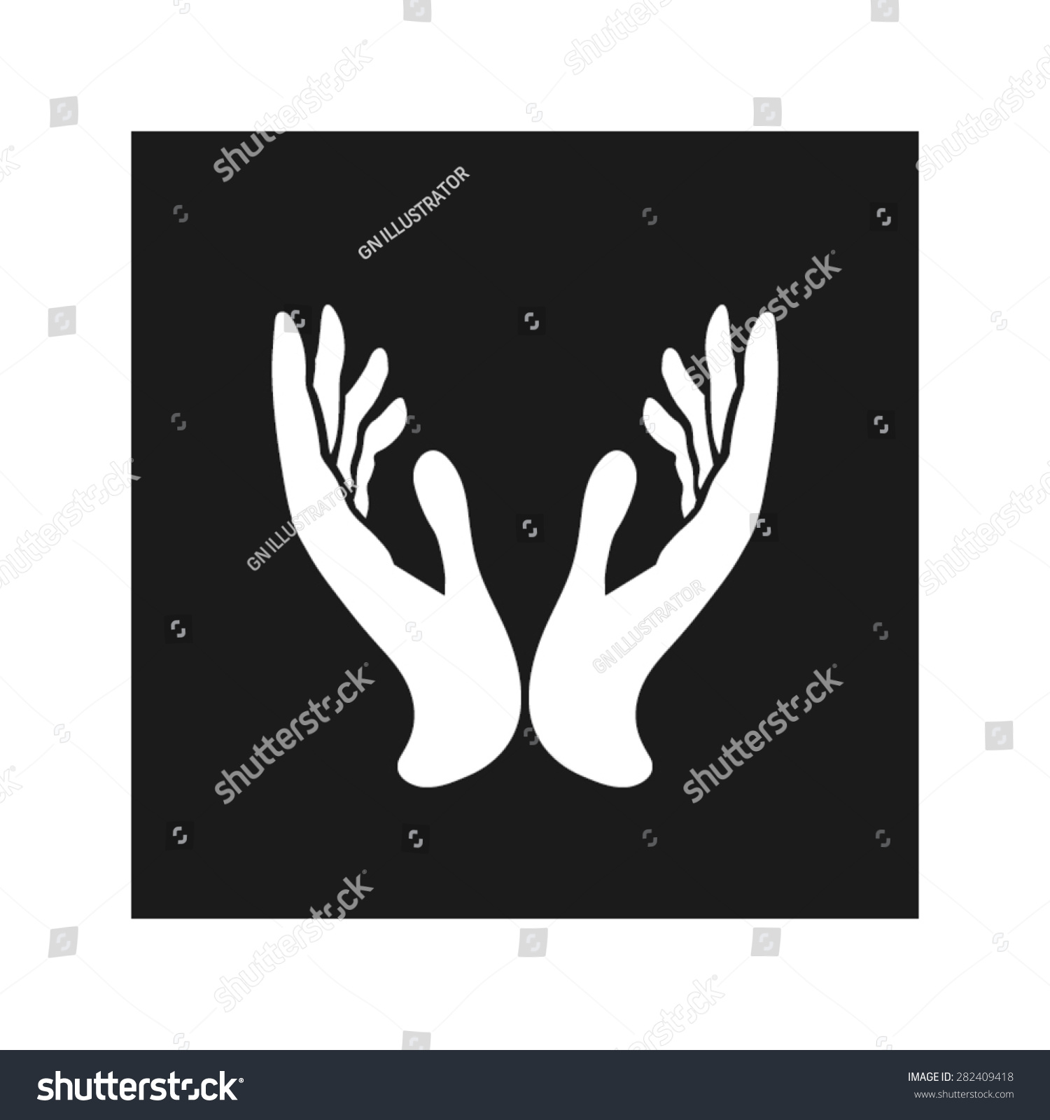 Two Hands - Royalty Free Stock Vector 282409418 - Avopix.com