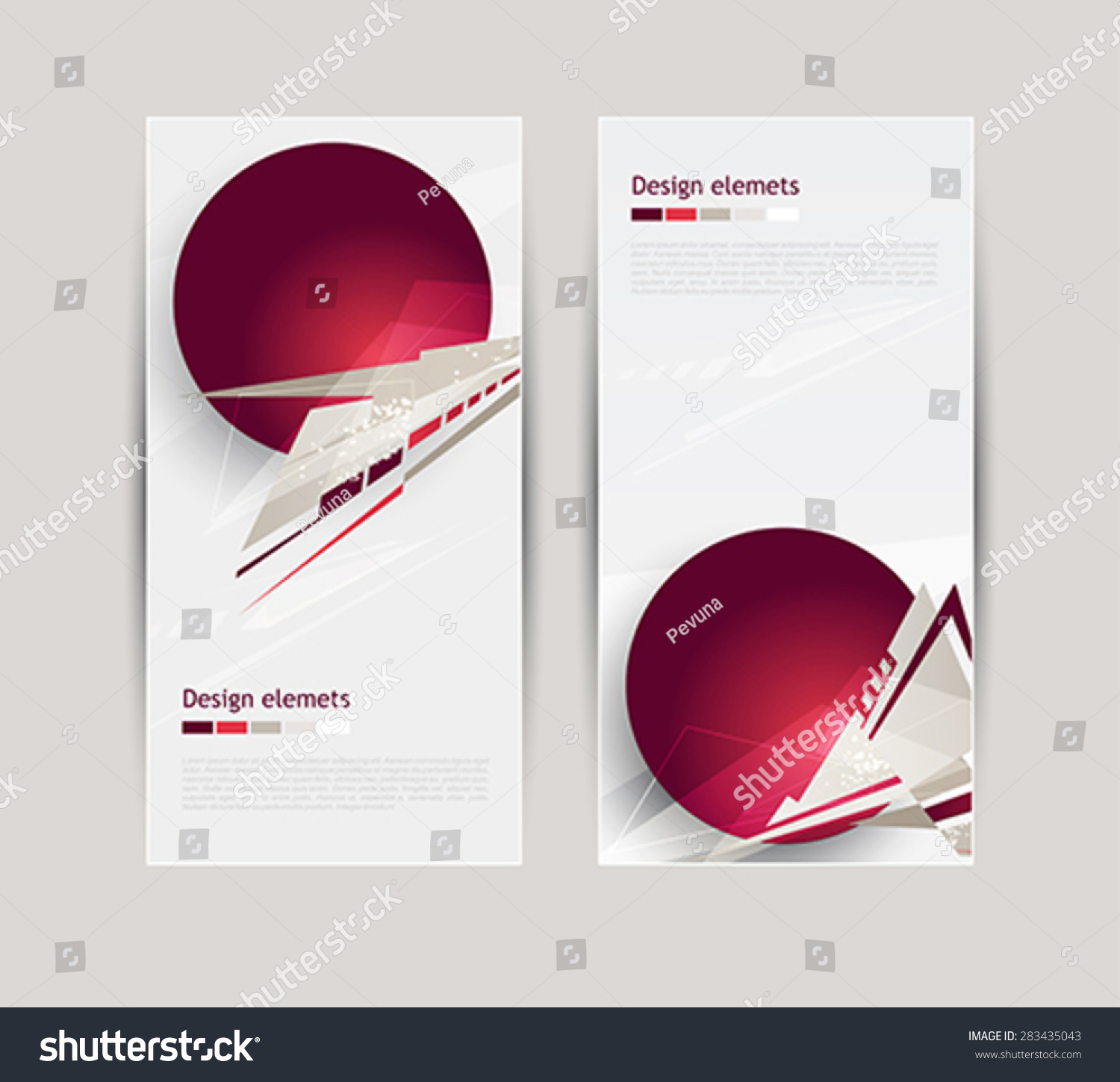 Banners with abstract geometric forms  #283435043