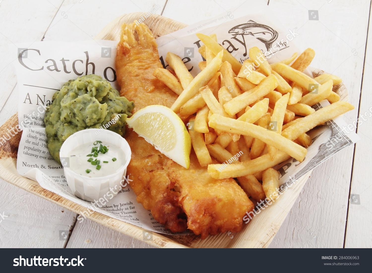 traditional British fish and chips #284006963