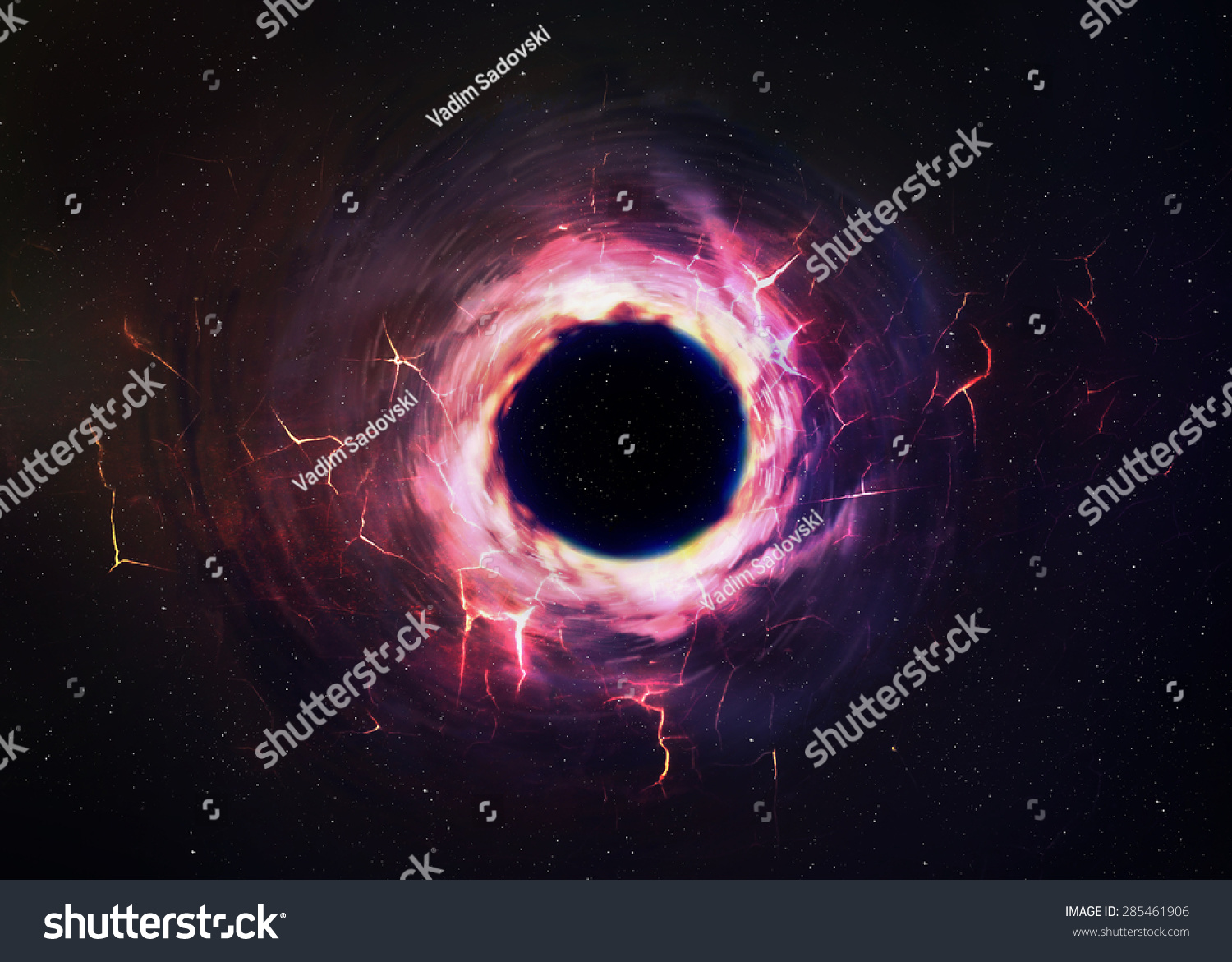 Black hole in space. Elements of this image furnished by NASA #285461906
