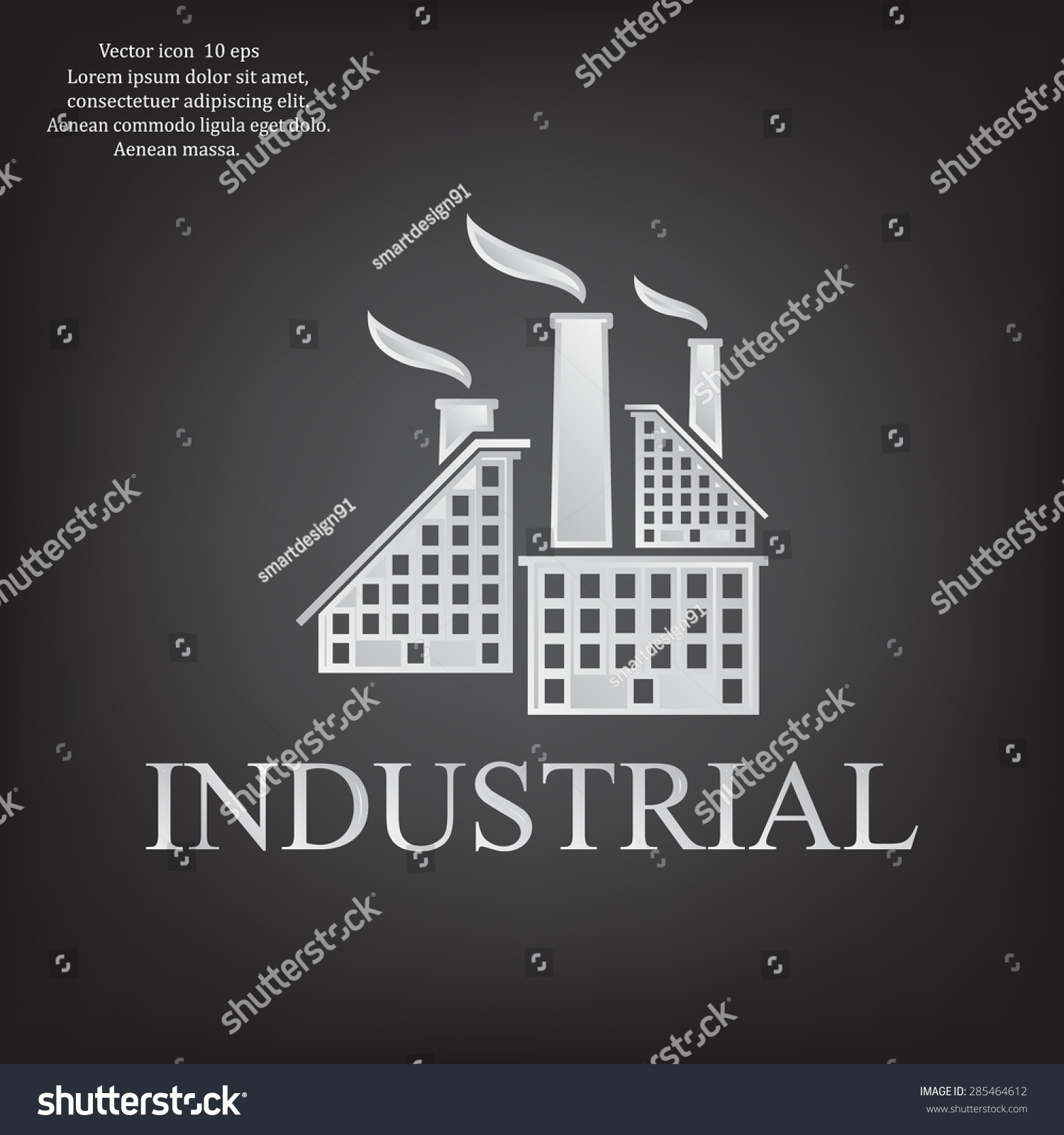 Industrial building factory Signs and Symbols - Royalty Free Stock ...