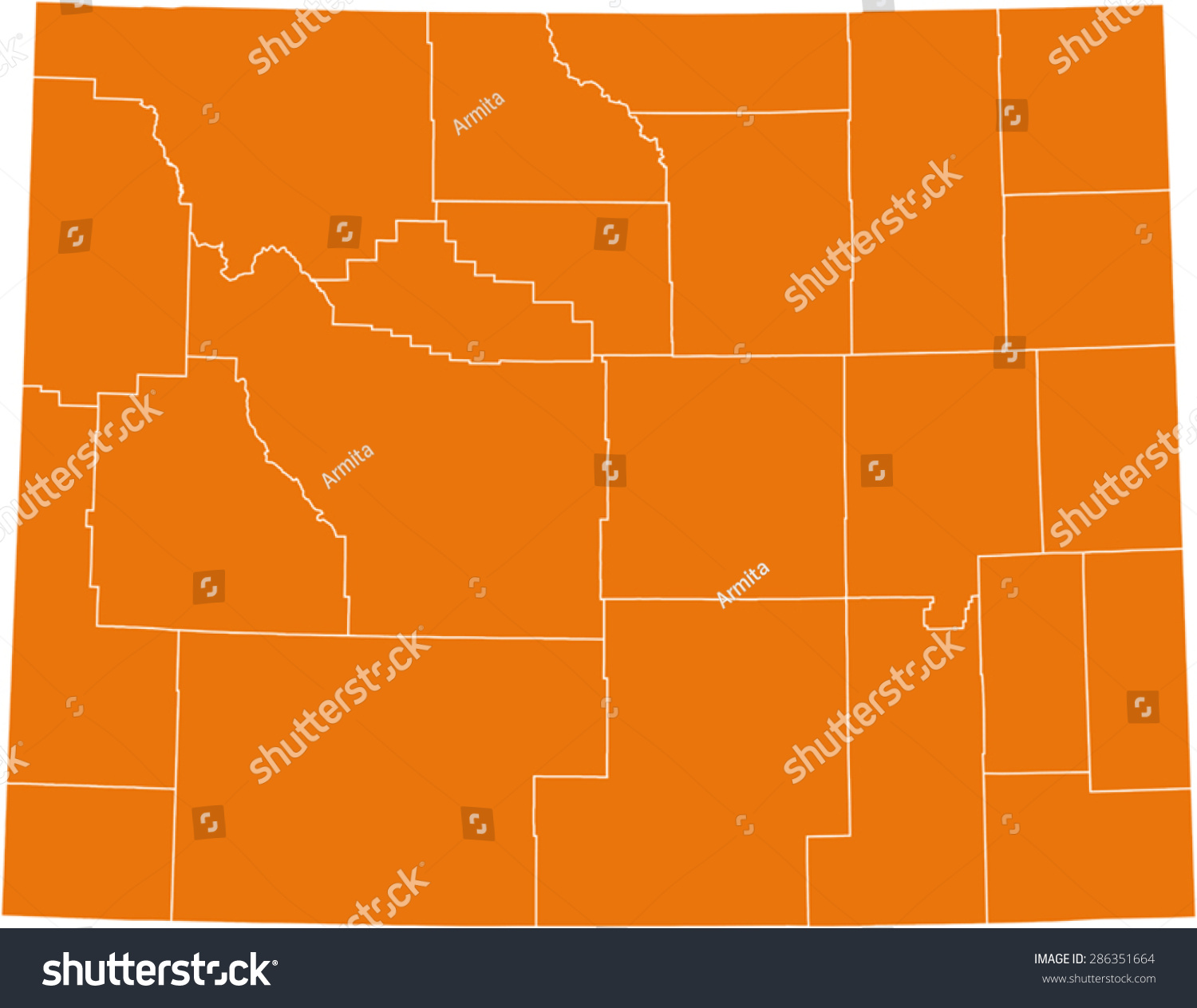 map of Wyoming #286351664