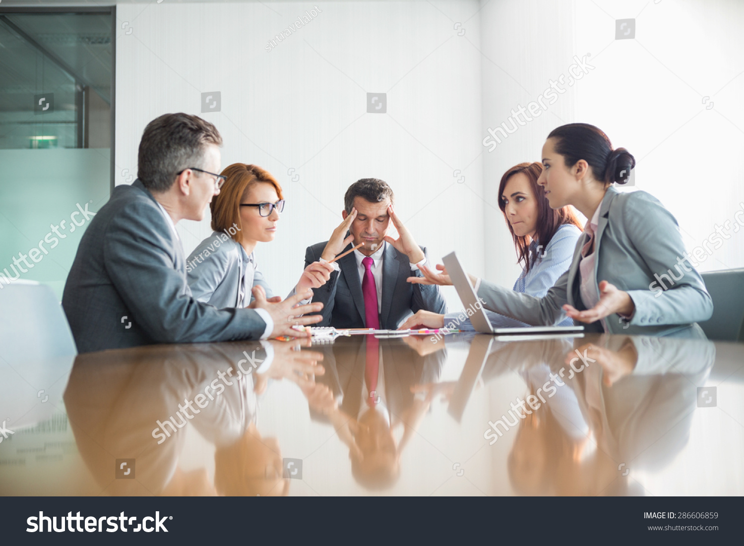Businesspeople arguing in meeting #286606859