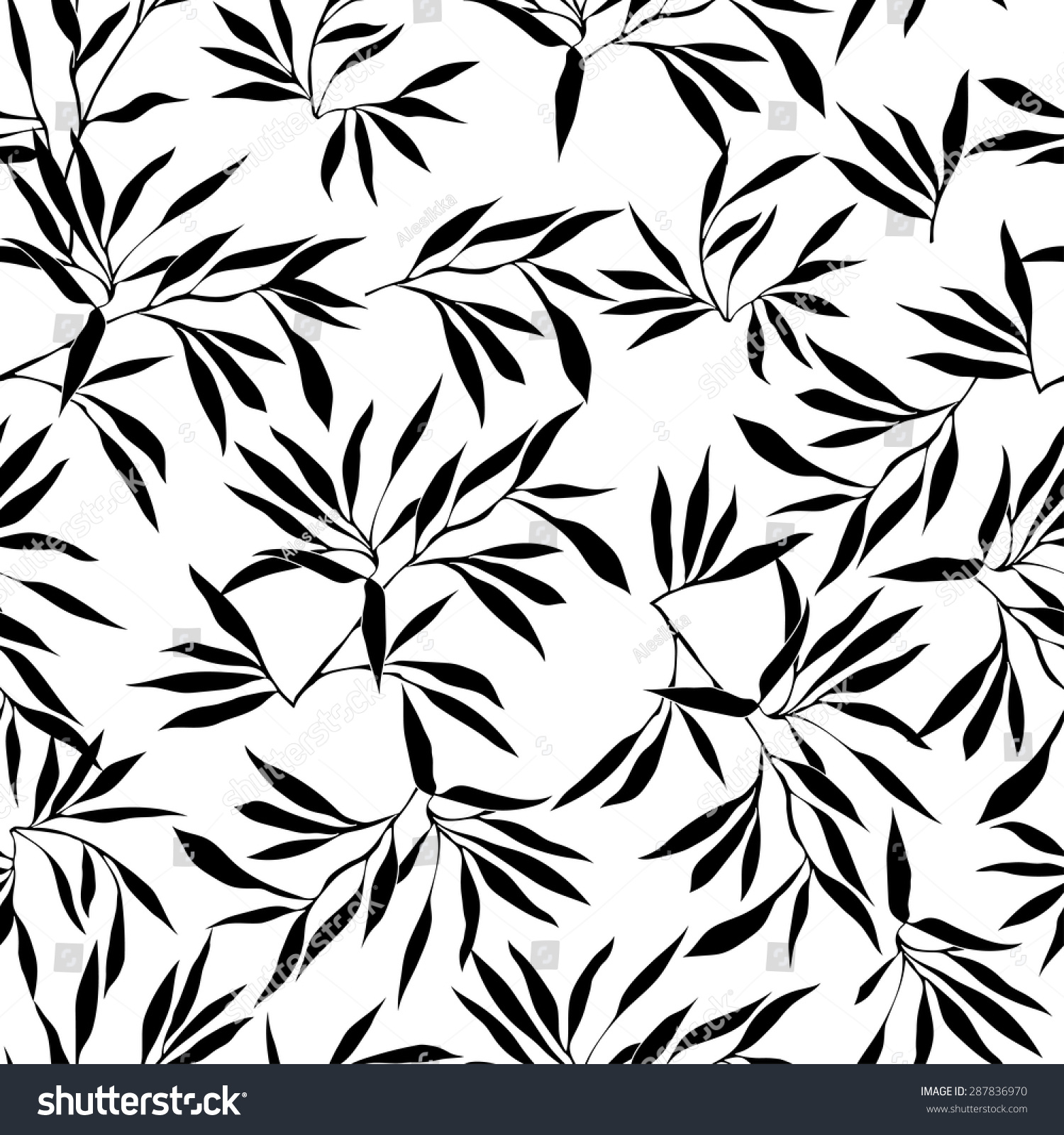 Floral Seamless Pattern Bamboo Leaf Background Royalty Free Stock Vector 287836970 Avopix Com