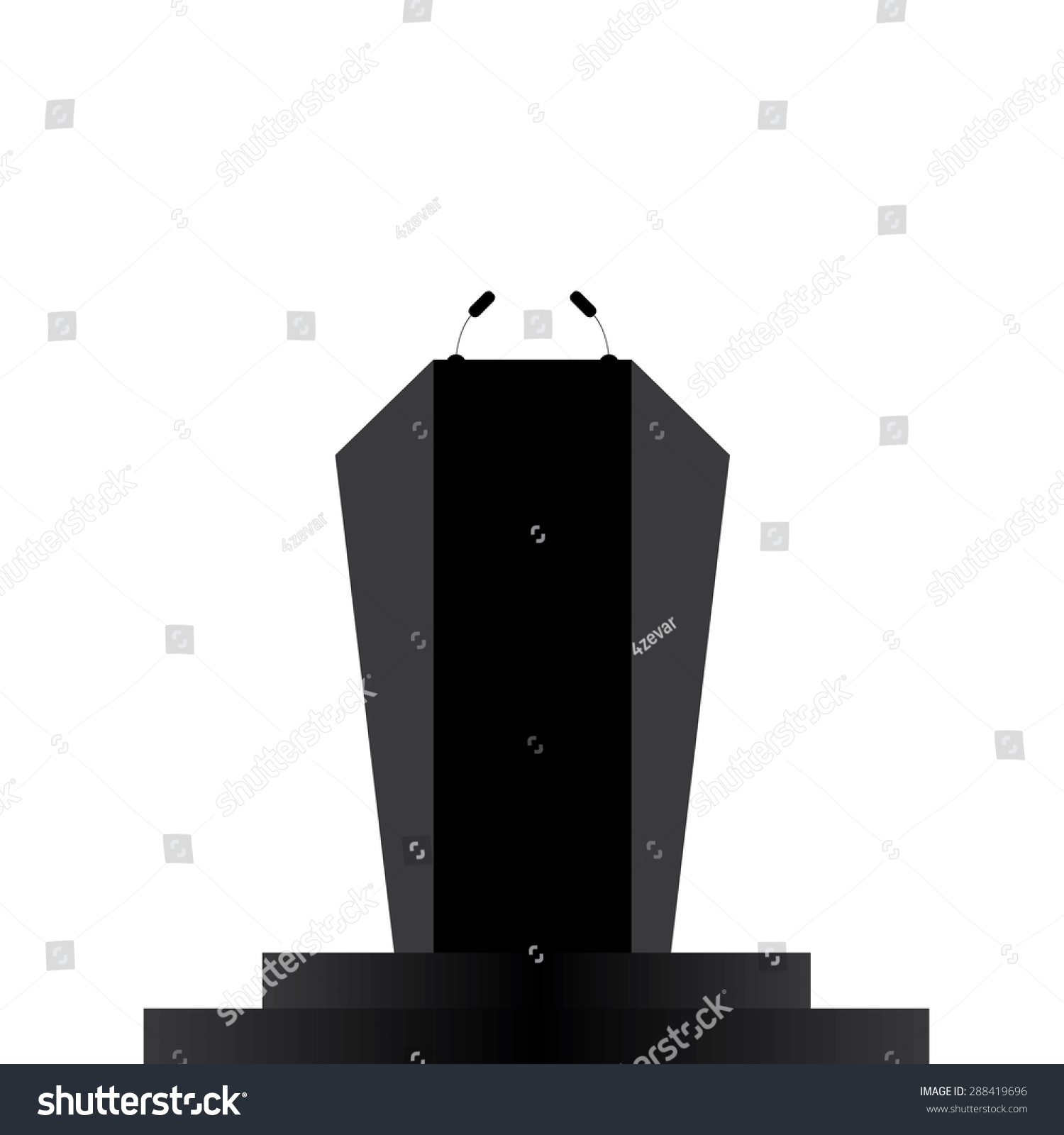 Podium, Tribune, Rostrum Stand with Microphones - Royalty Free Stock ...