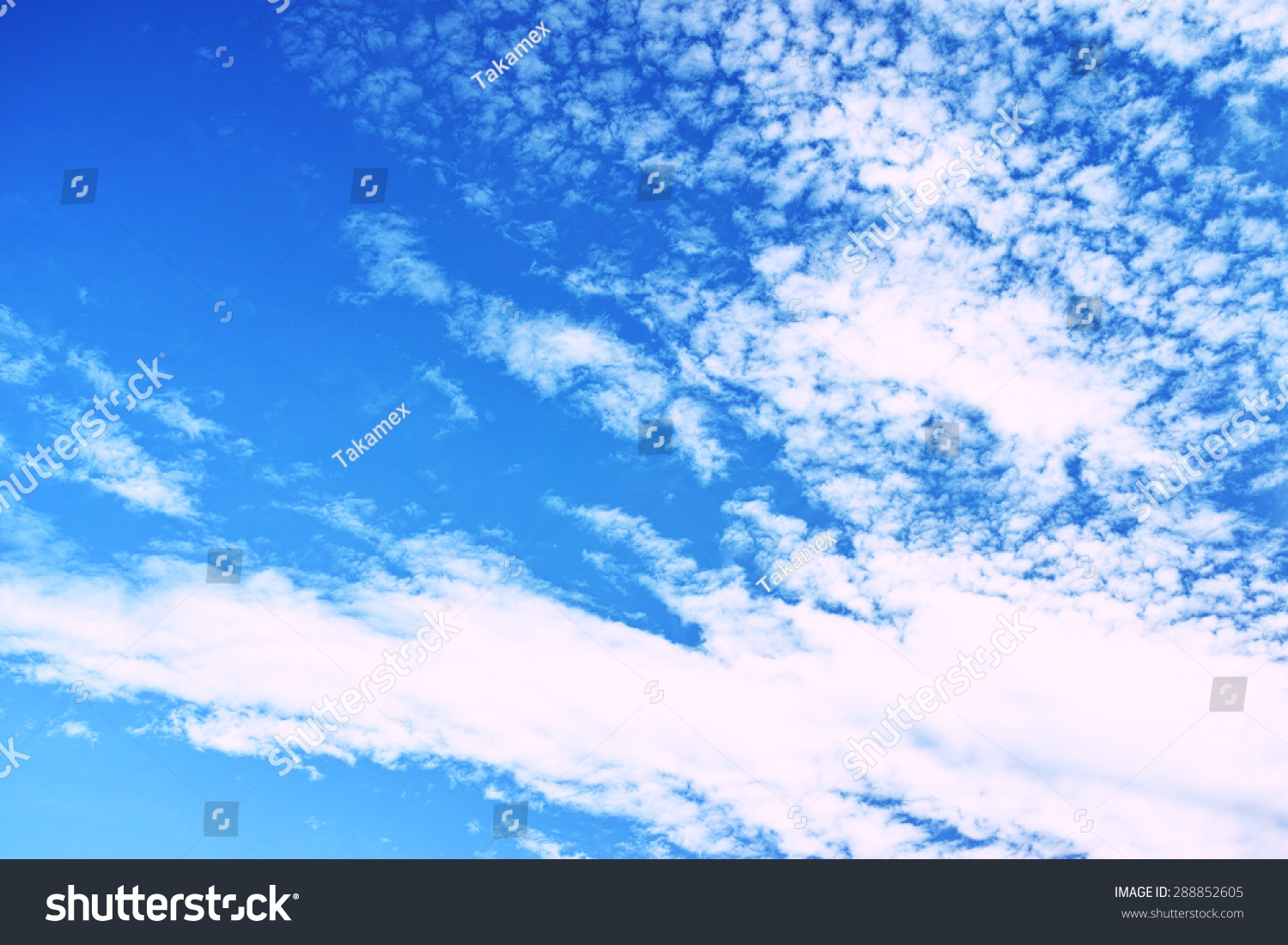 White clouds on blue sky #288852605