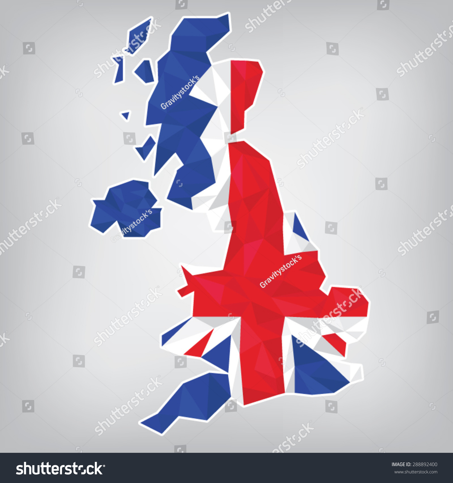 England low poly map - Royalty Free Stock Vector 288892400 - Avopix.com