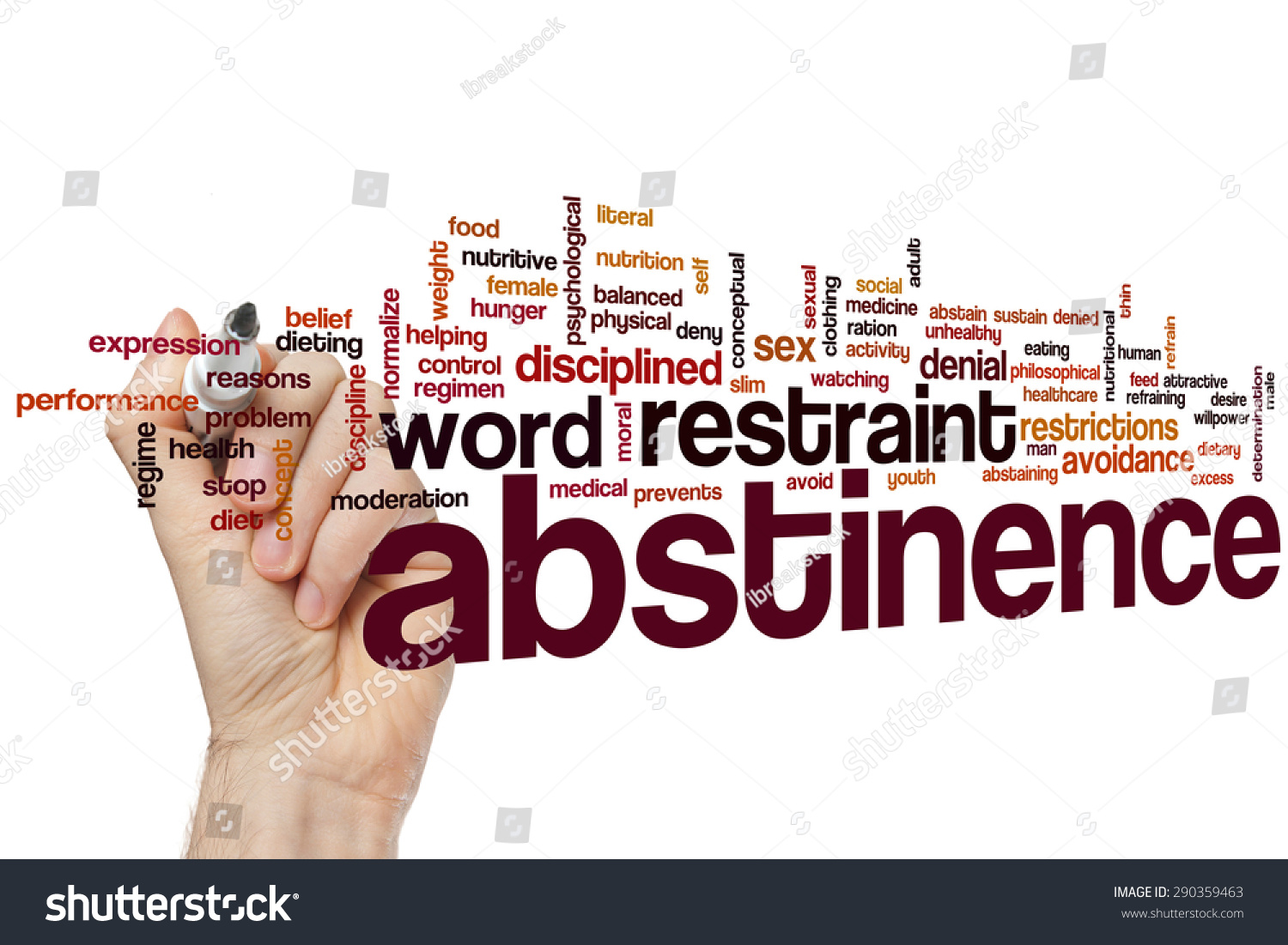 Abstinence word cloud concept #290359463