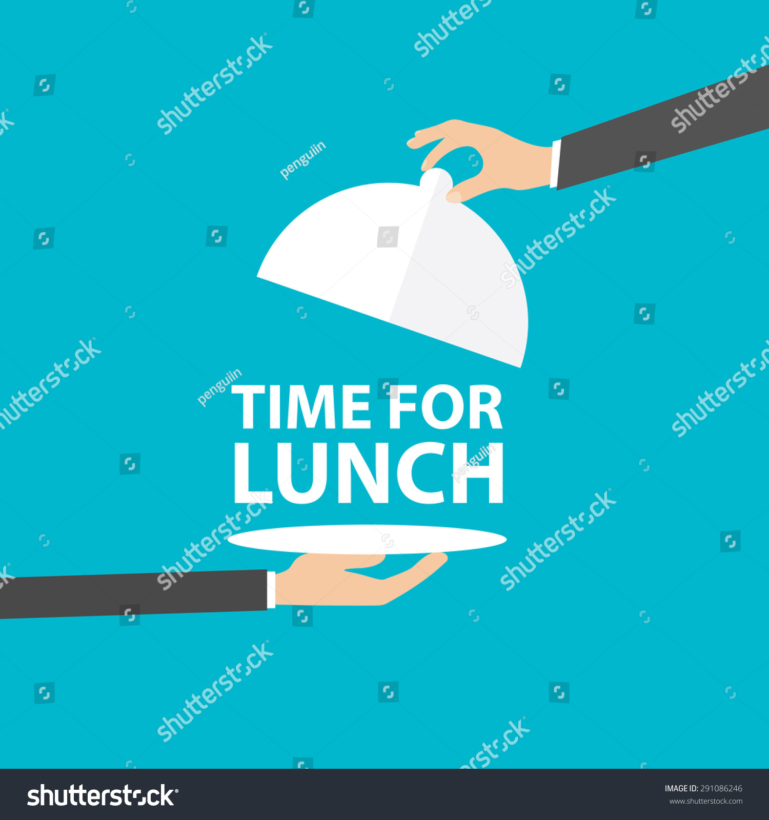 Time for lunch, vector