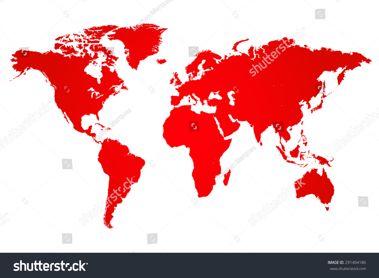 Red World Map Illustration #291404186