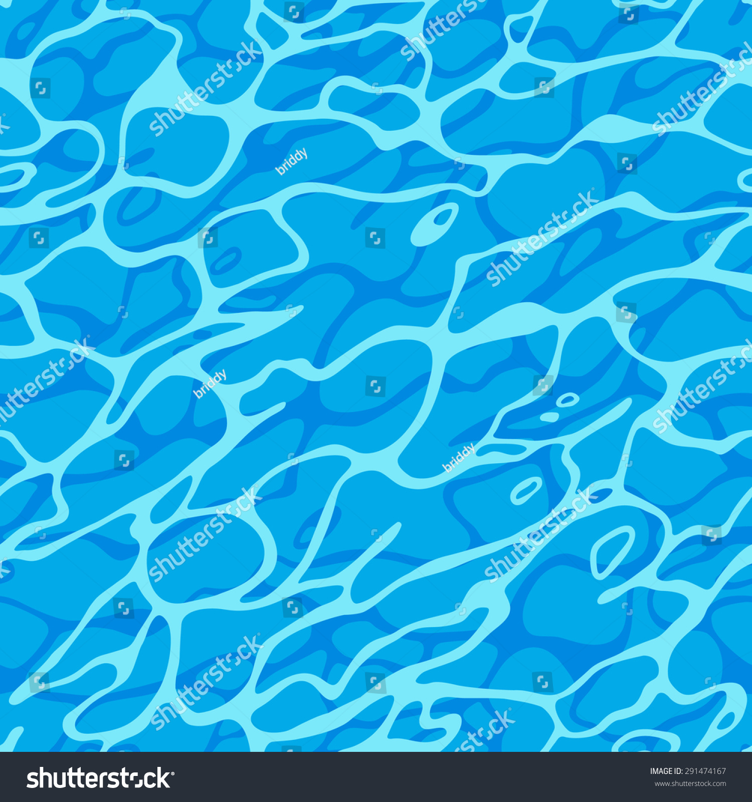 Azure Shining Water Surface Seamless Pattern Royalty Free Stock Vector 291474167 7548