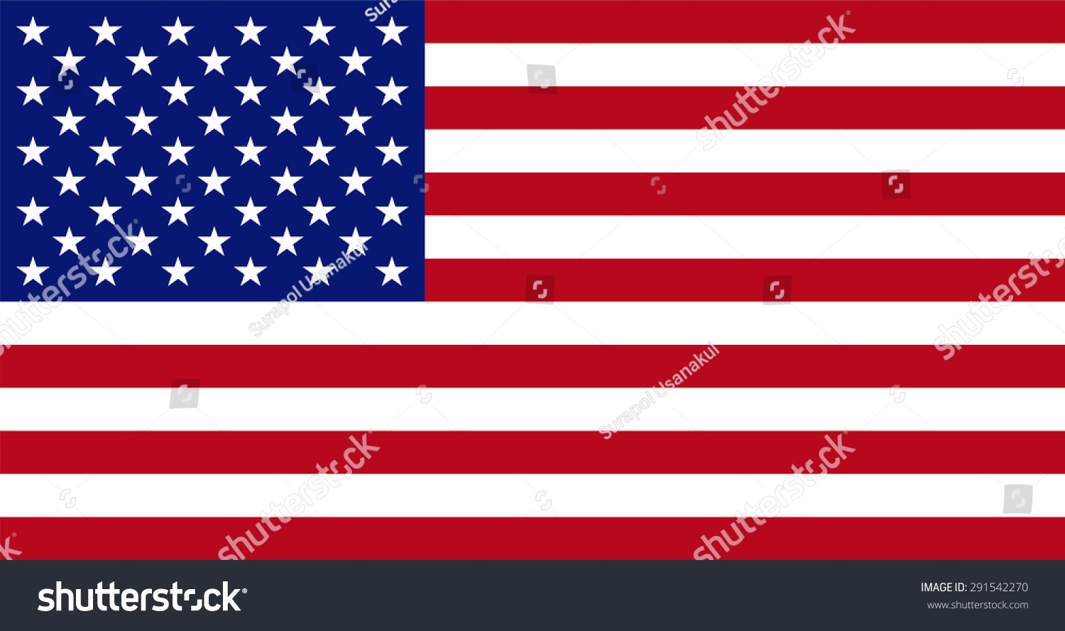 Vector image of american flag #291542270