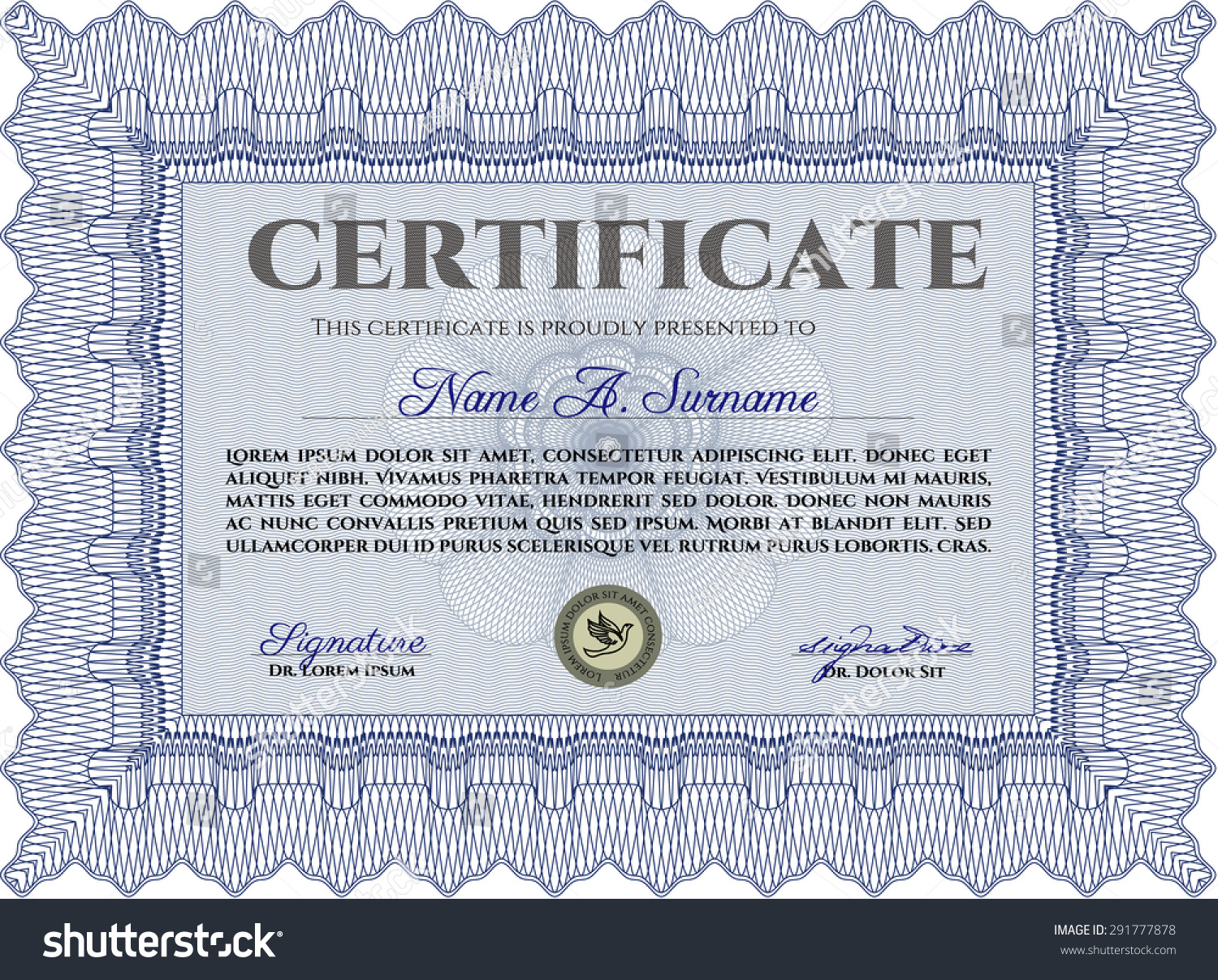 Sample certificate or diploma. Printer friendly. - Royalty Free Stock ...