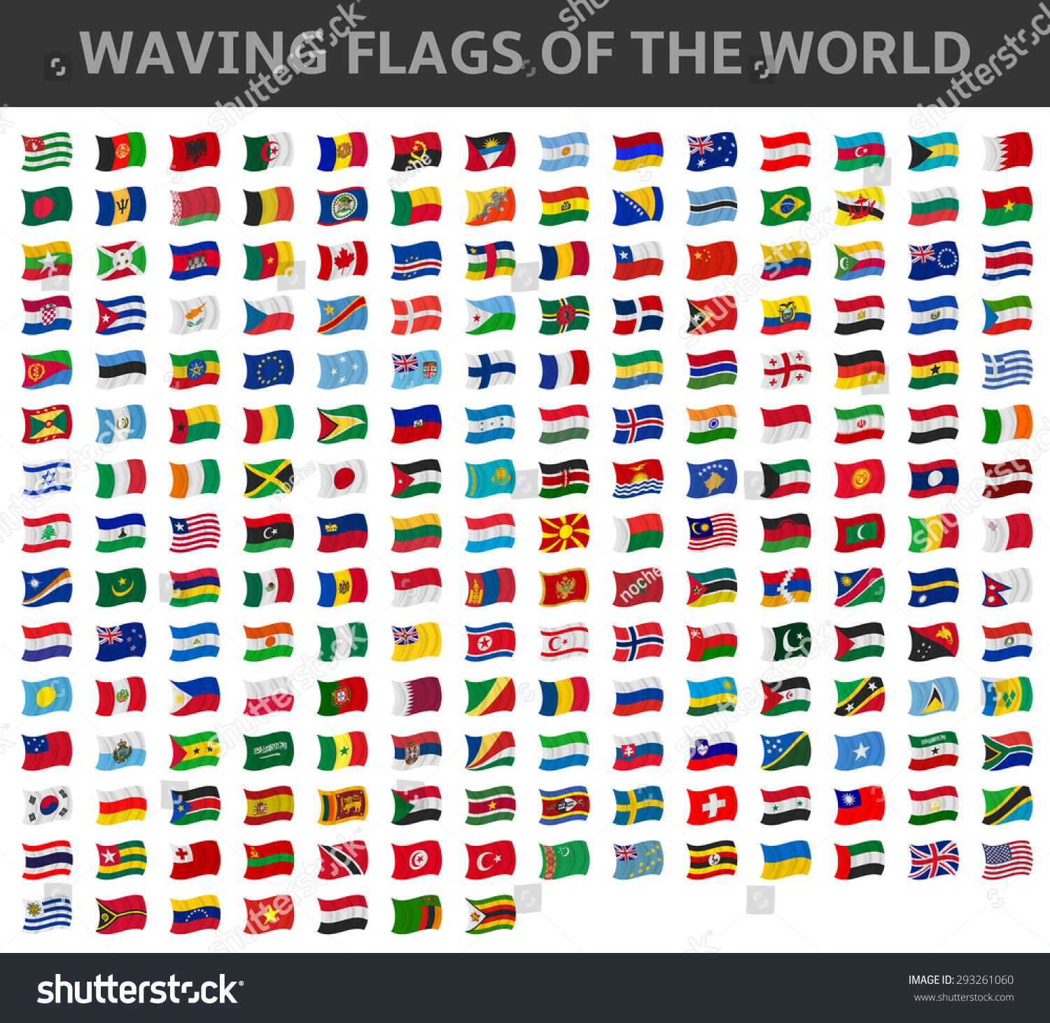 waving flags of the world #293261060