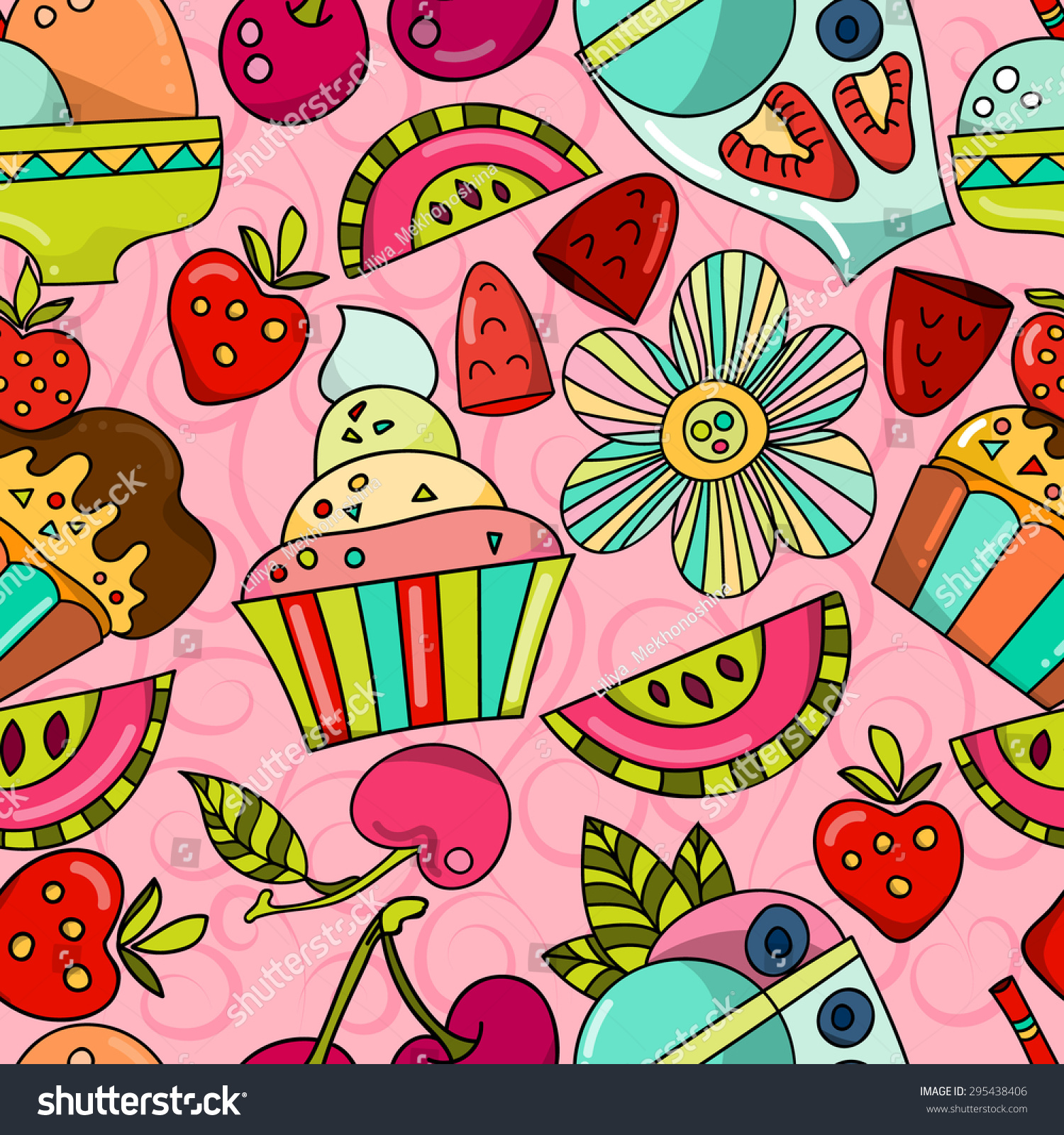 Seamless pattern can be using to stationery, wrapping paper, packaging, invitations, greeting cards #295438406