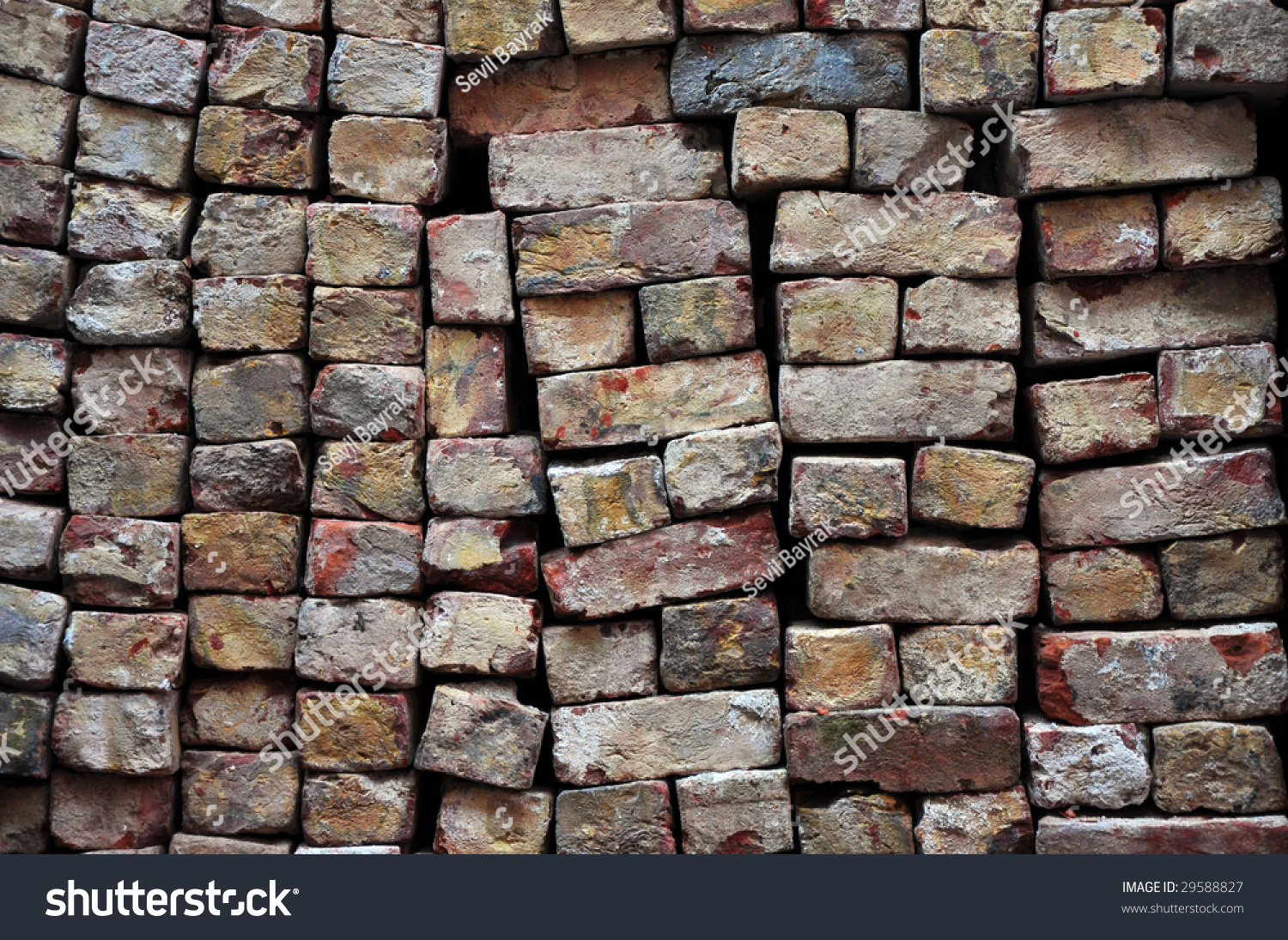 lined up bricks #29588827