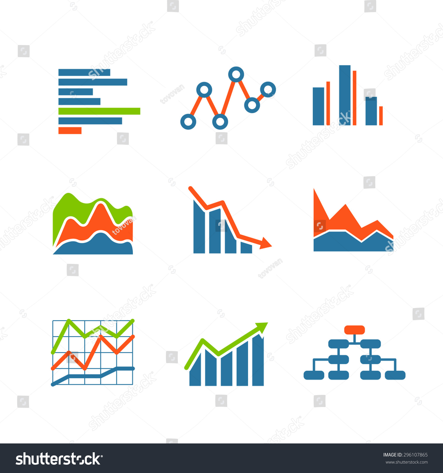 Different Graphic Business Ratings And Charts Royalty Free Stock