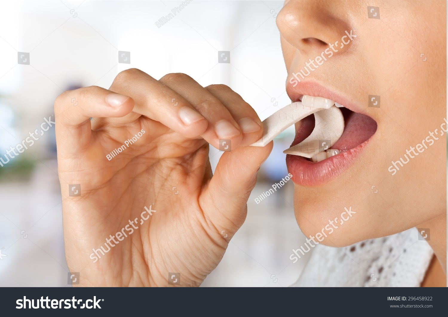 Chewing Gum, Eating, Women. #296458922