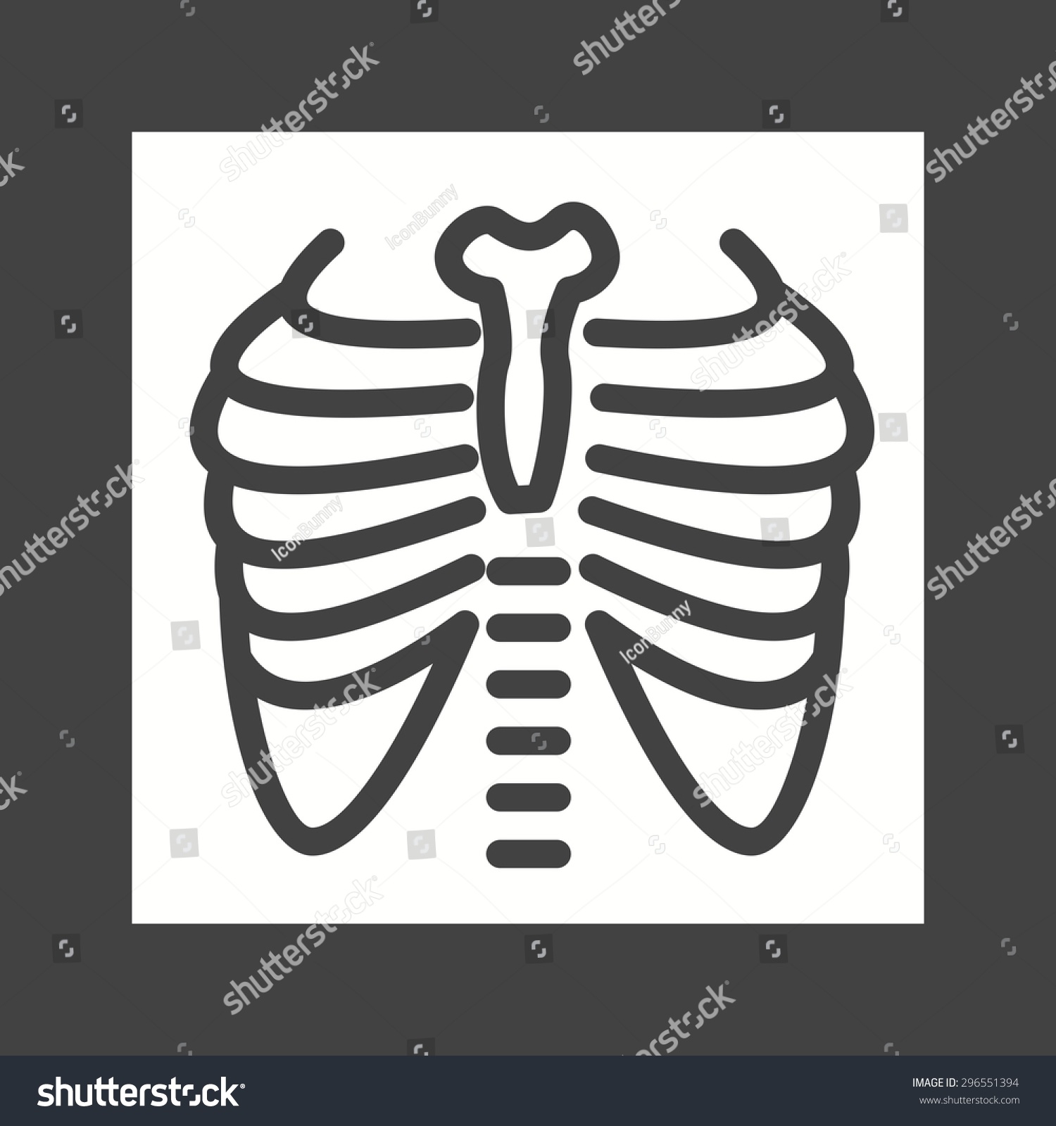 Lungs,x-ray, chest icon vector image. Can also - Royalty Free Stock ...