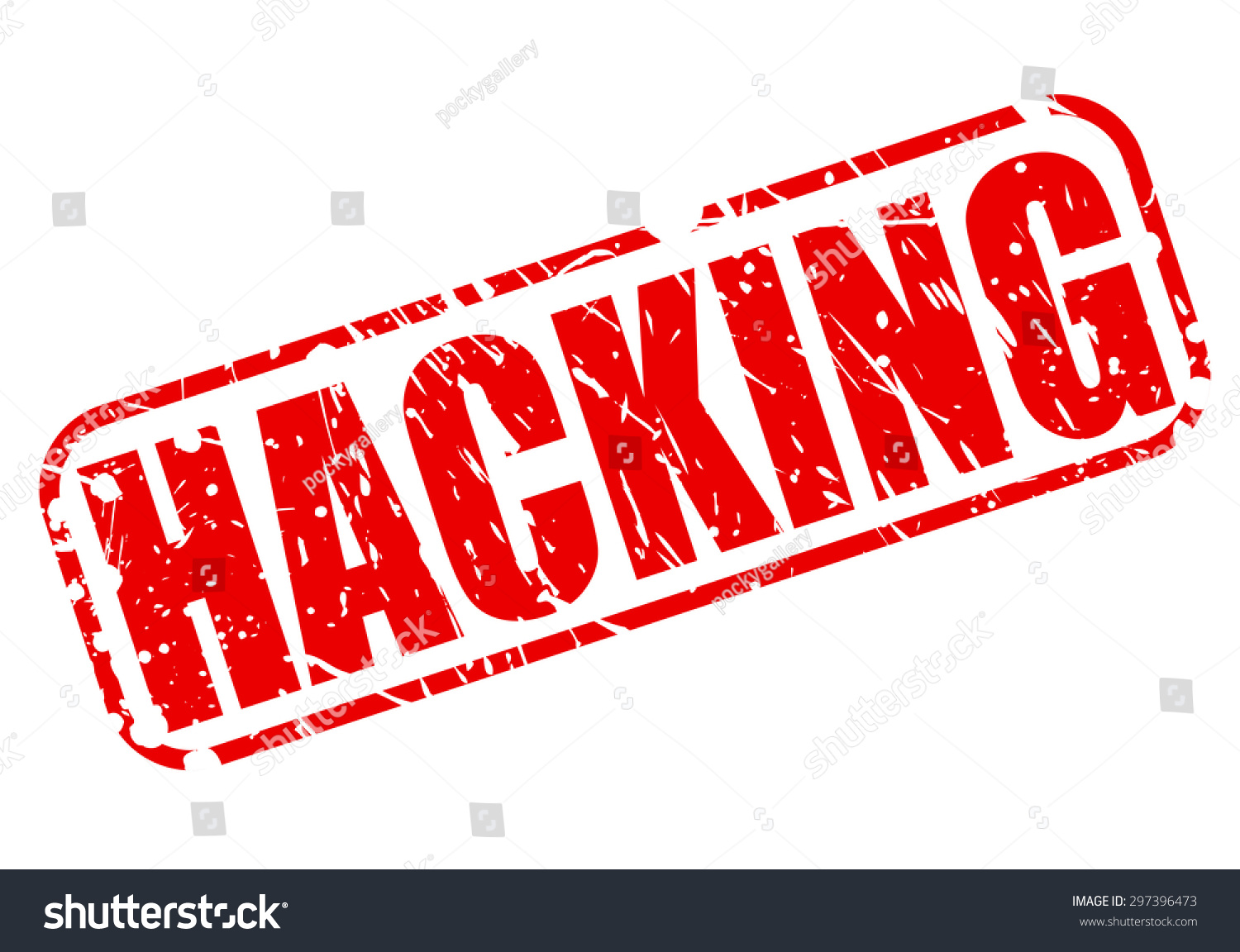 Hacking Red Stamp Text On White - Royalty Free Stock Vector 297396473 ...