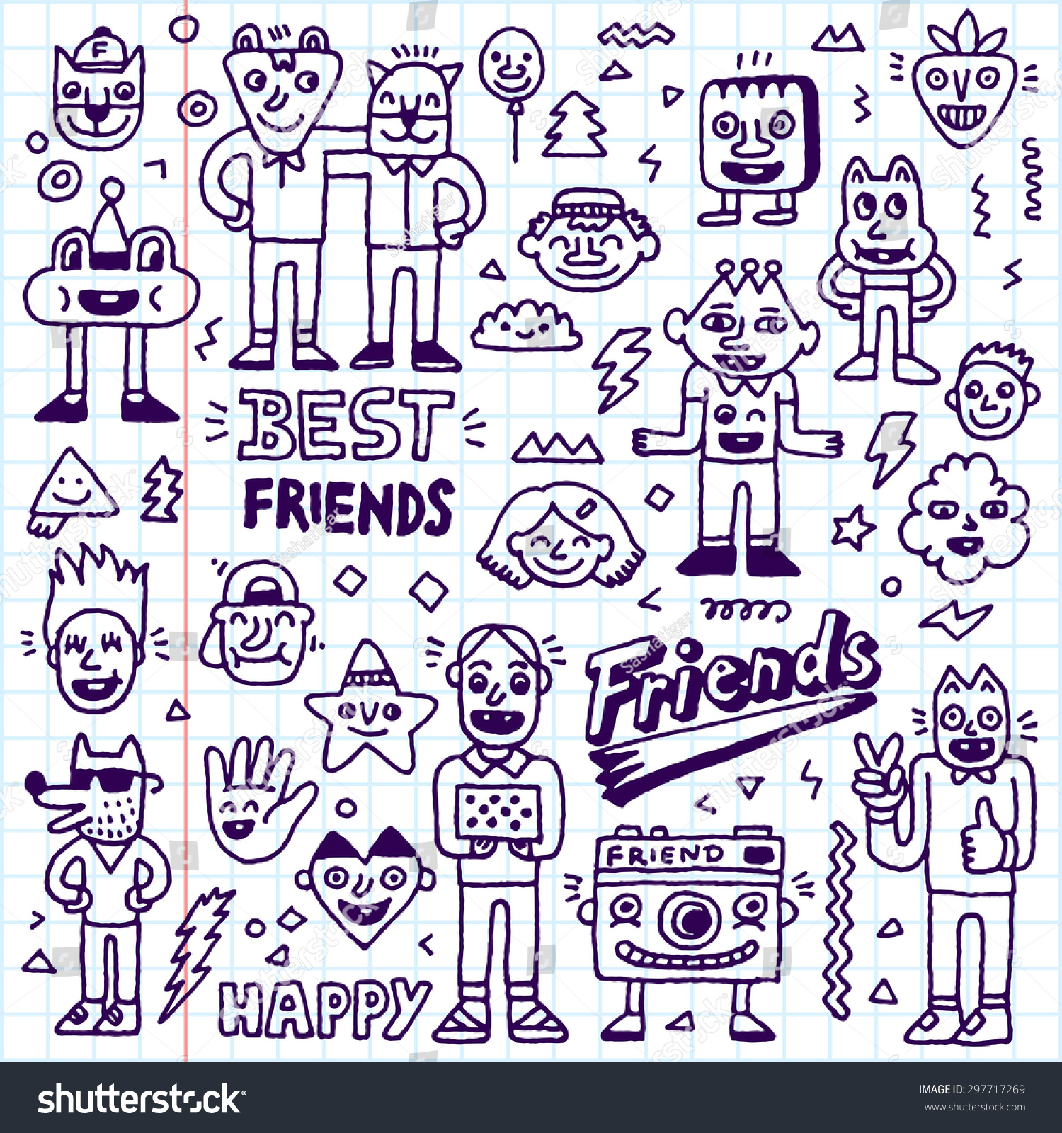 Royalty Free Happy Friendship Day Best Friends 297717269 Stock