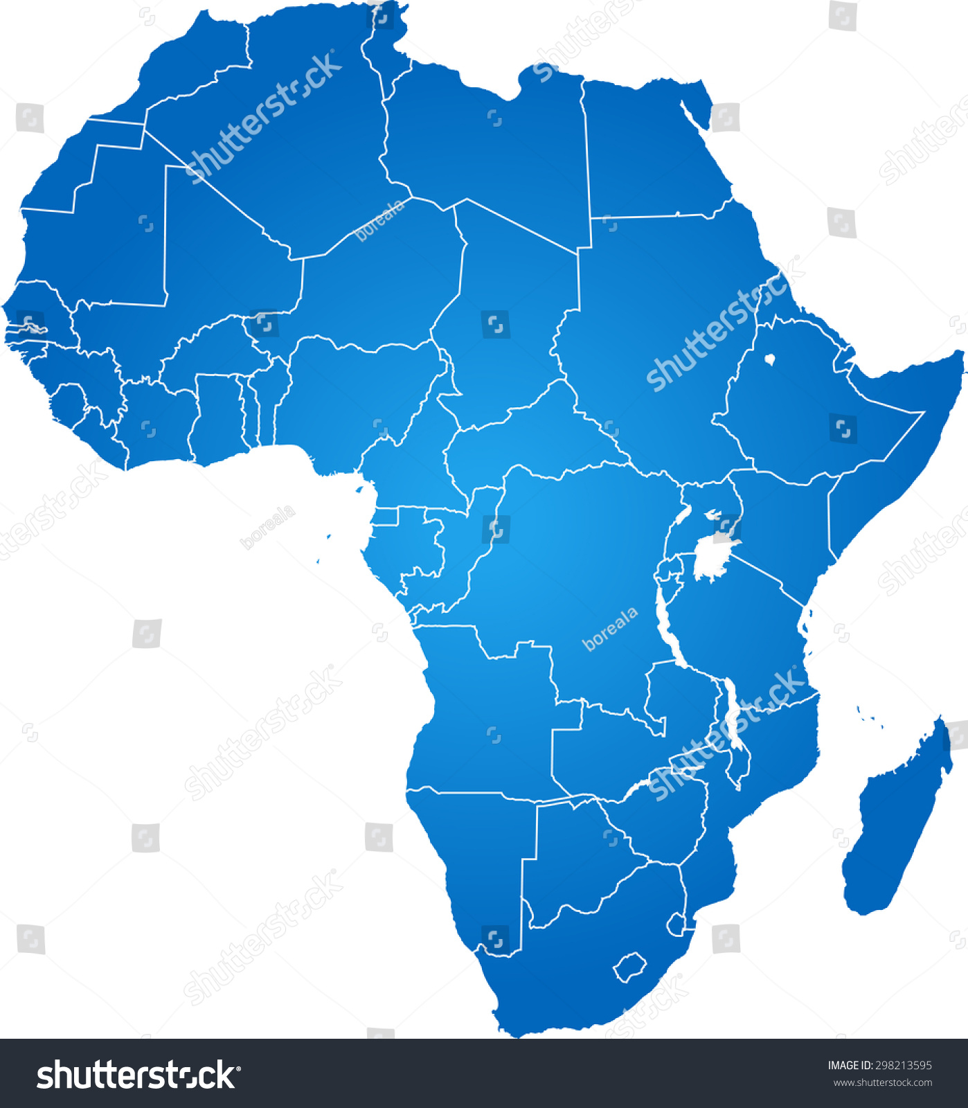 Map Of Africa Royalty Free Stock Vector 298213595 6411
