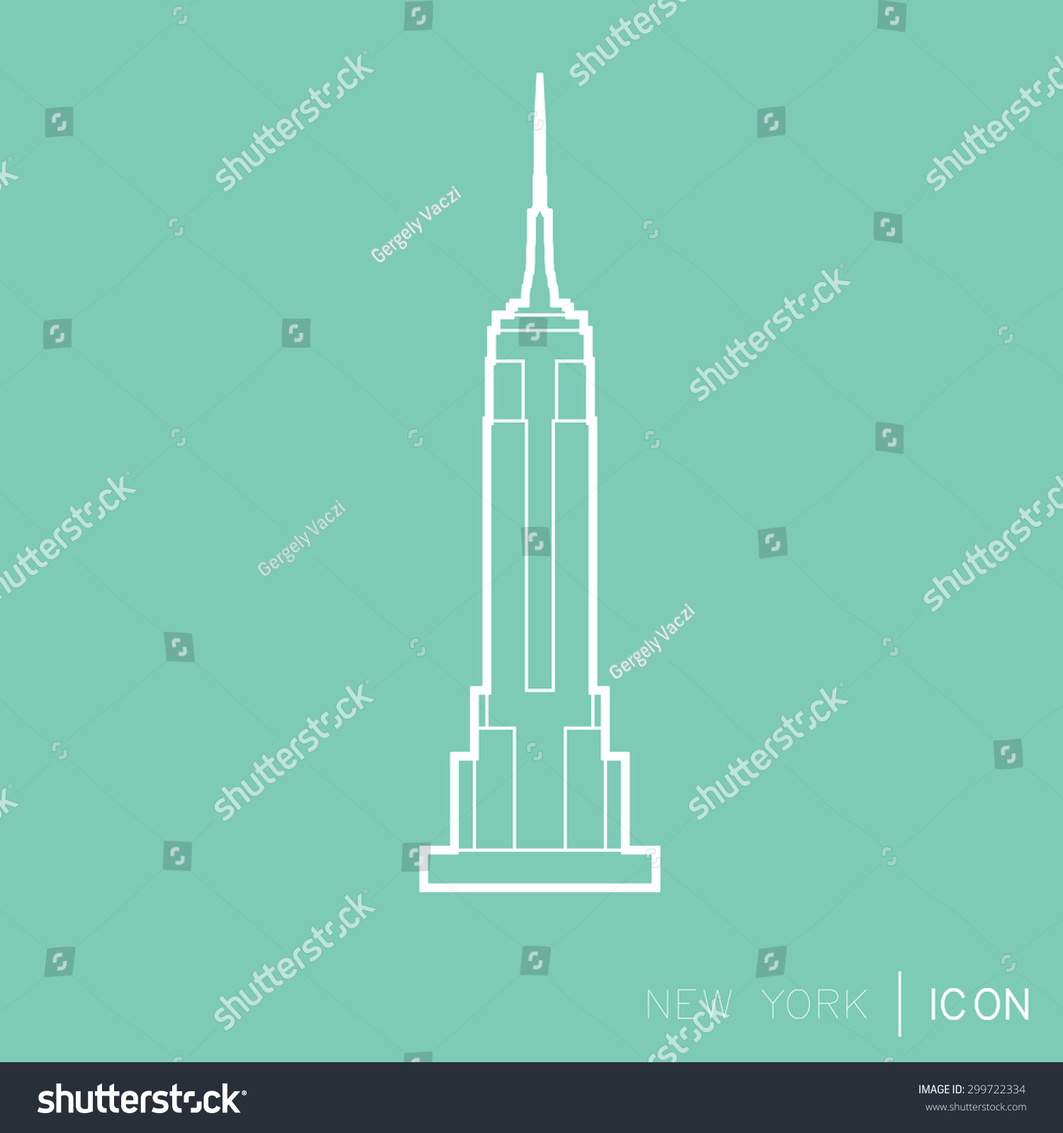 Empire Statae Building line icon #299722334