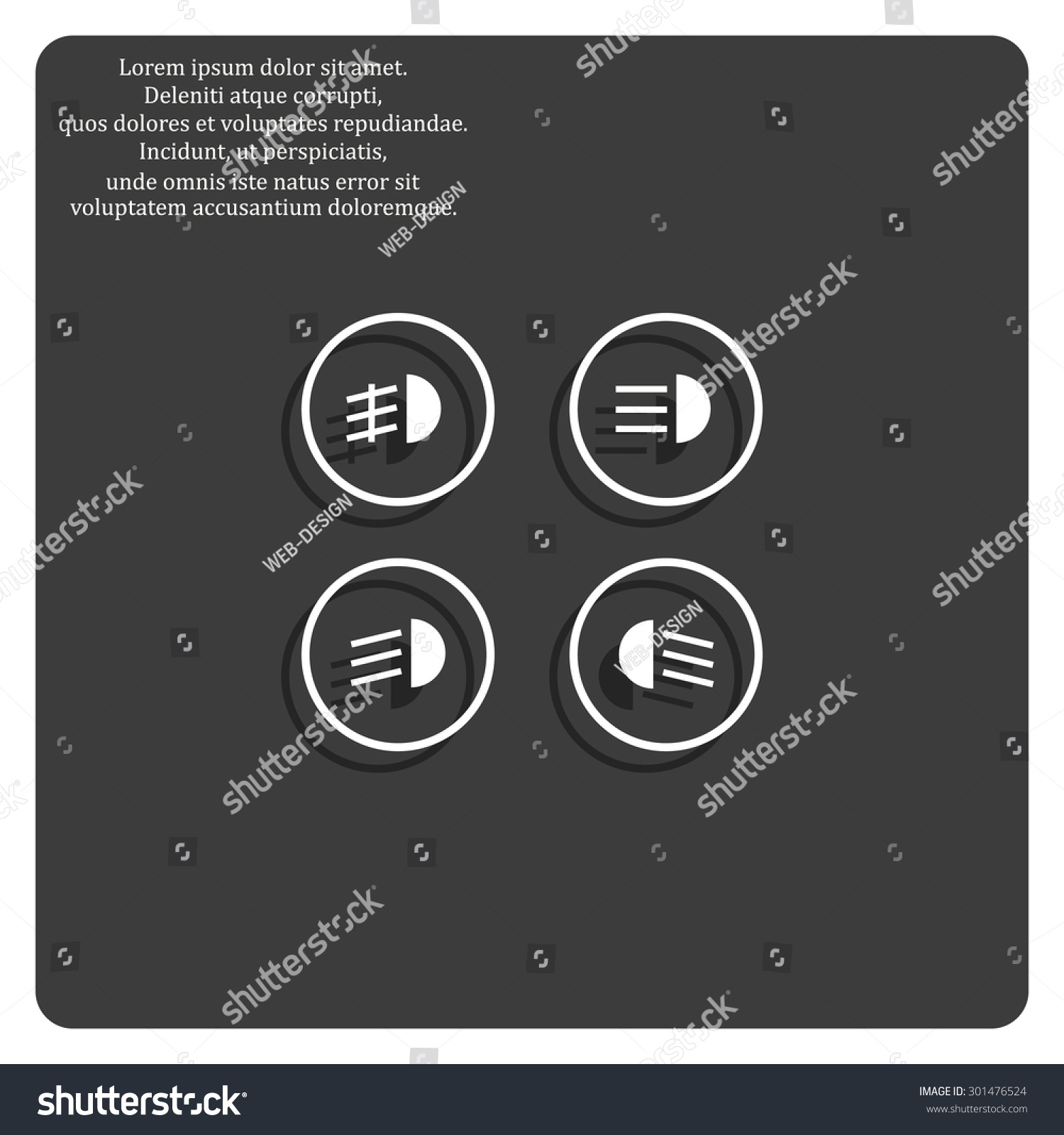 Indicator lights on the car dashboard, dipped - Royalty Free Stock ...