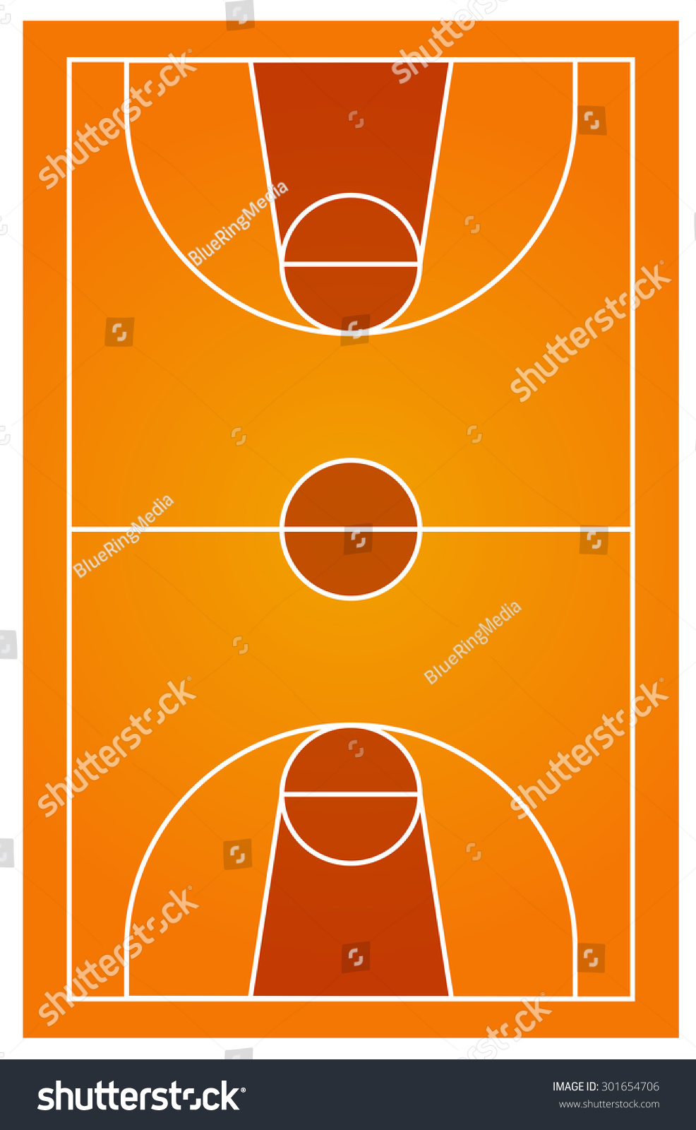 Diagram of basketball court with no people - Royalty Free Stock Vector ...