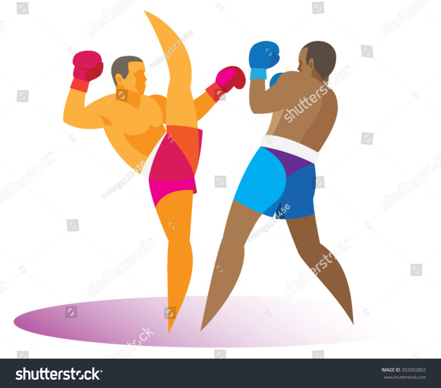 Kickboxing - Royalty Free Stock Vector 302065802 - Avopix.com