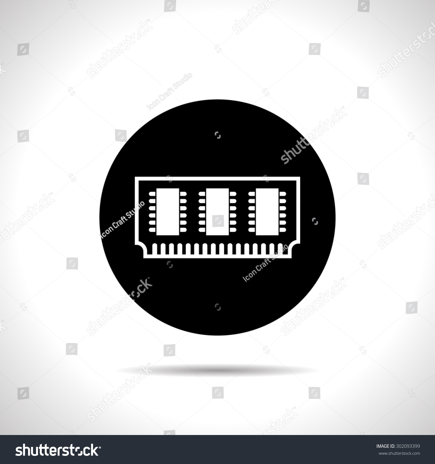 icon of memory chip - Royalty Free Stock Vector 302093399 - Avopix.com