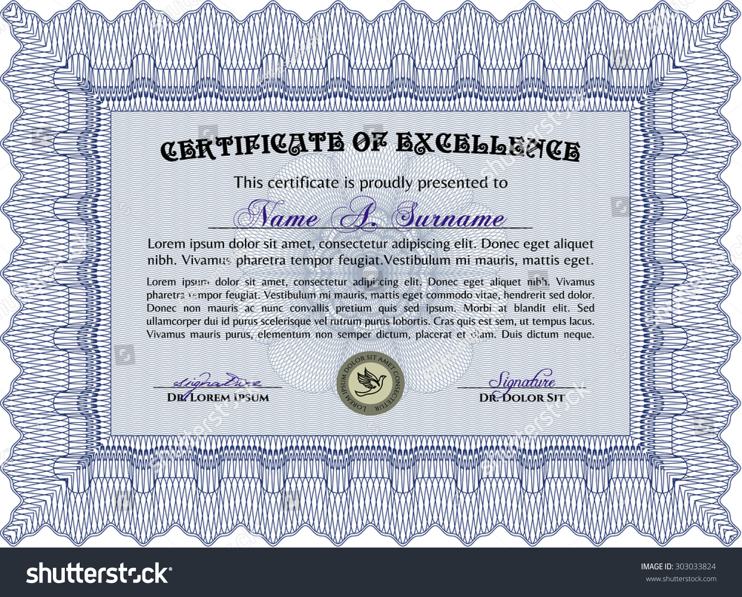 Certificate. With complex background. Complex - Royalty Free Stock ...