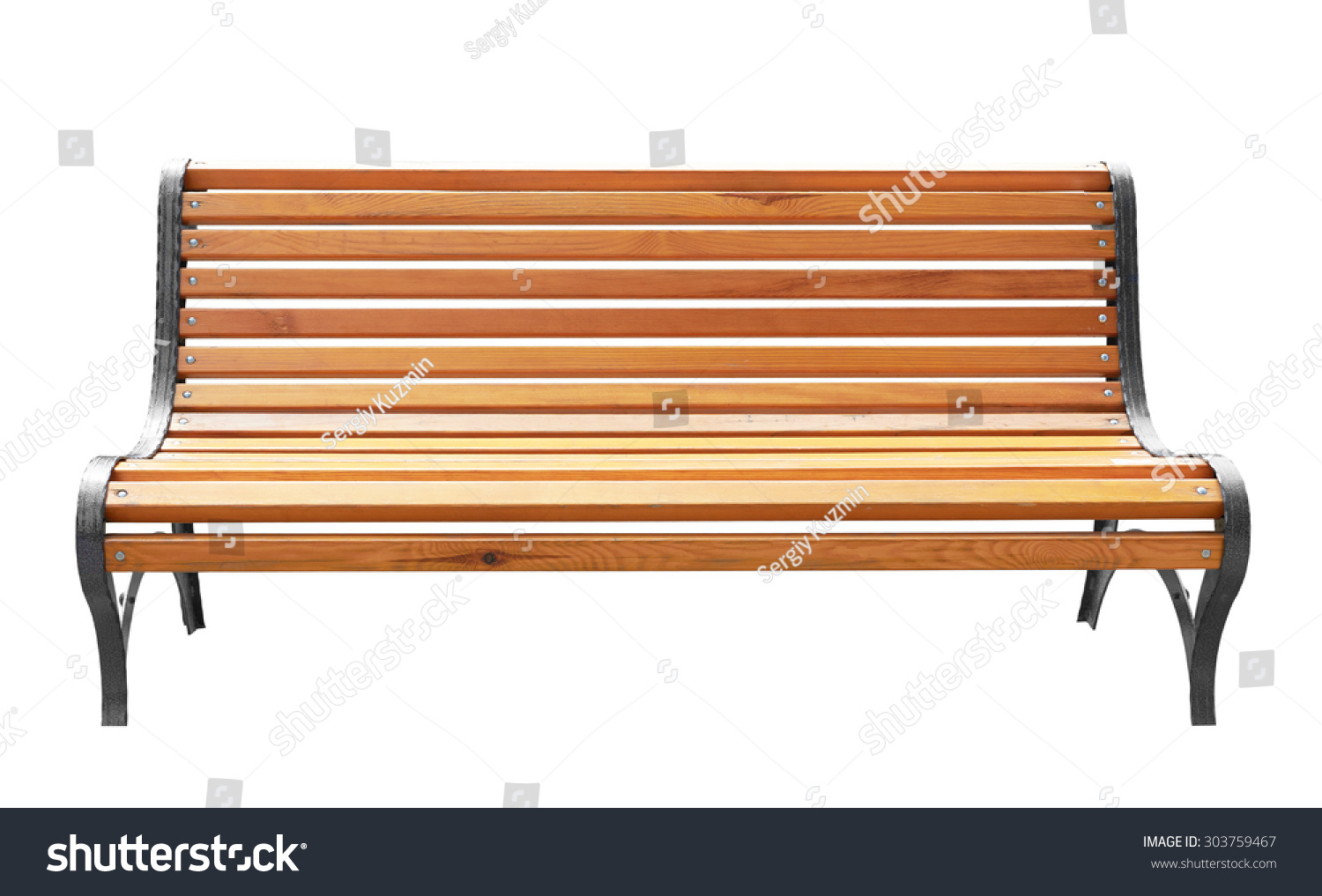 Park bench isolated over a white background #303759467